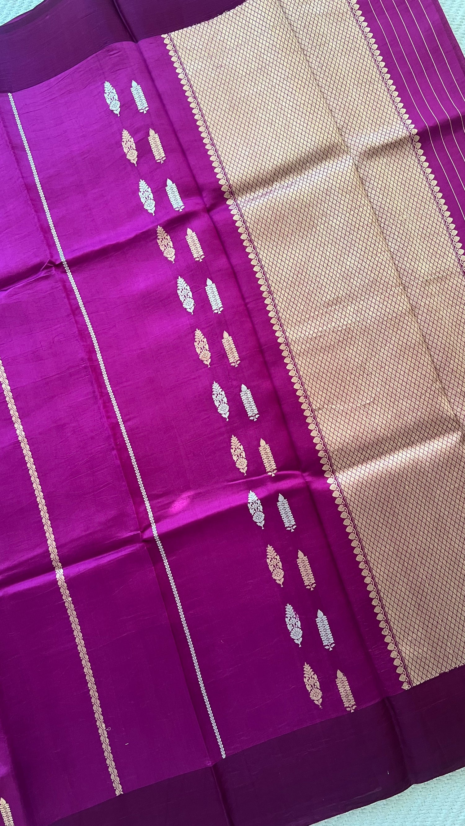PSUV244-MAGENTA  PURE MANGO SILK SAREE