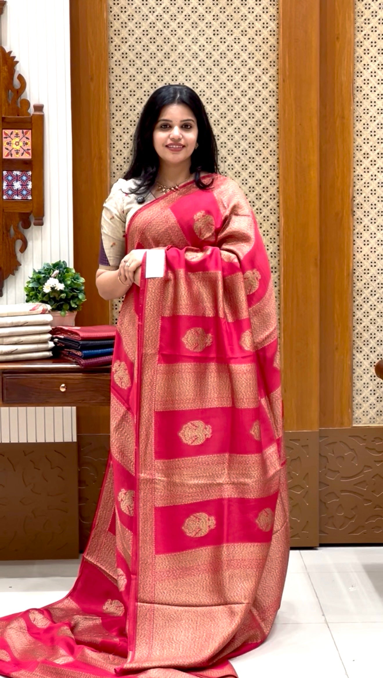 TUSSER GEORGETTE SUV4172-PINK