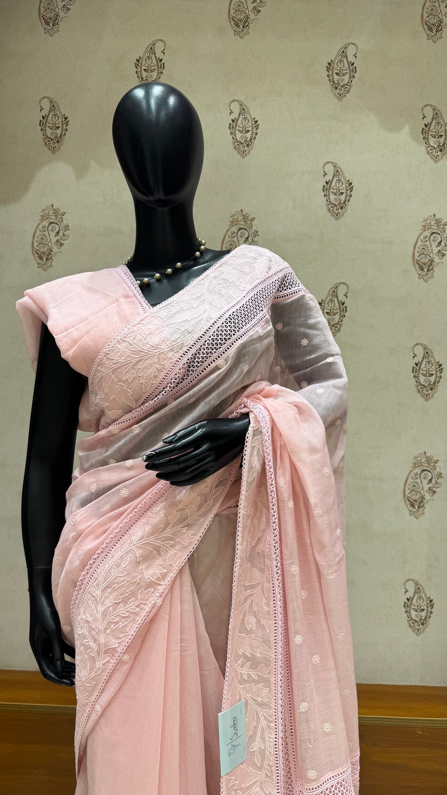 PURE MUL CHANDERI SAREE SUV5351-PINK