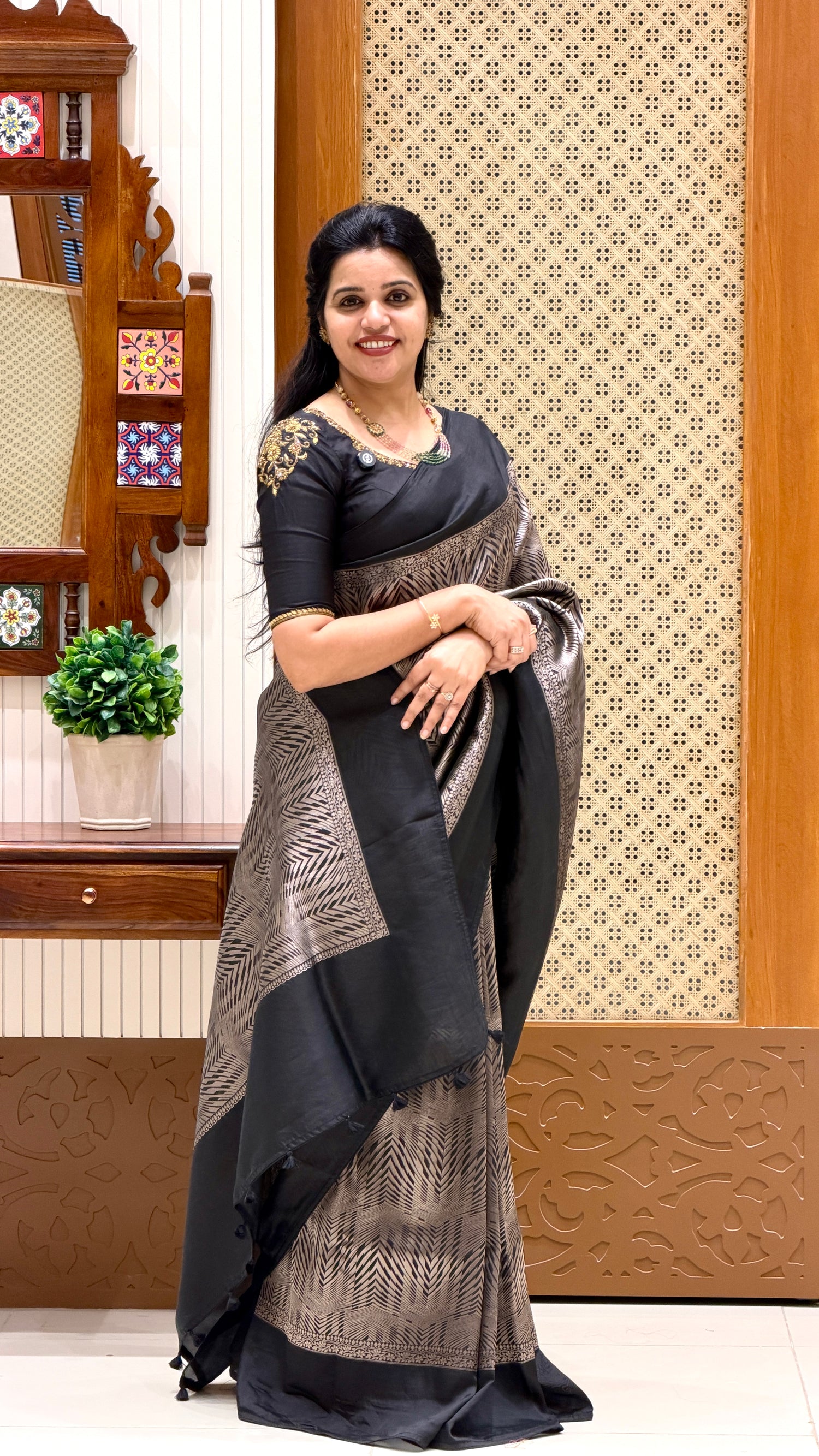 KOSA SILK SAREE SUV5384-BLACK