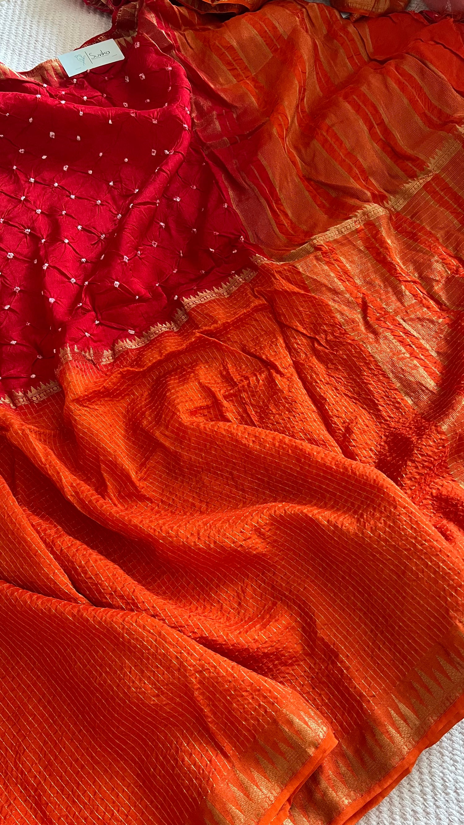 SUV5382-RED WITH ORANGE
