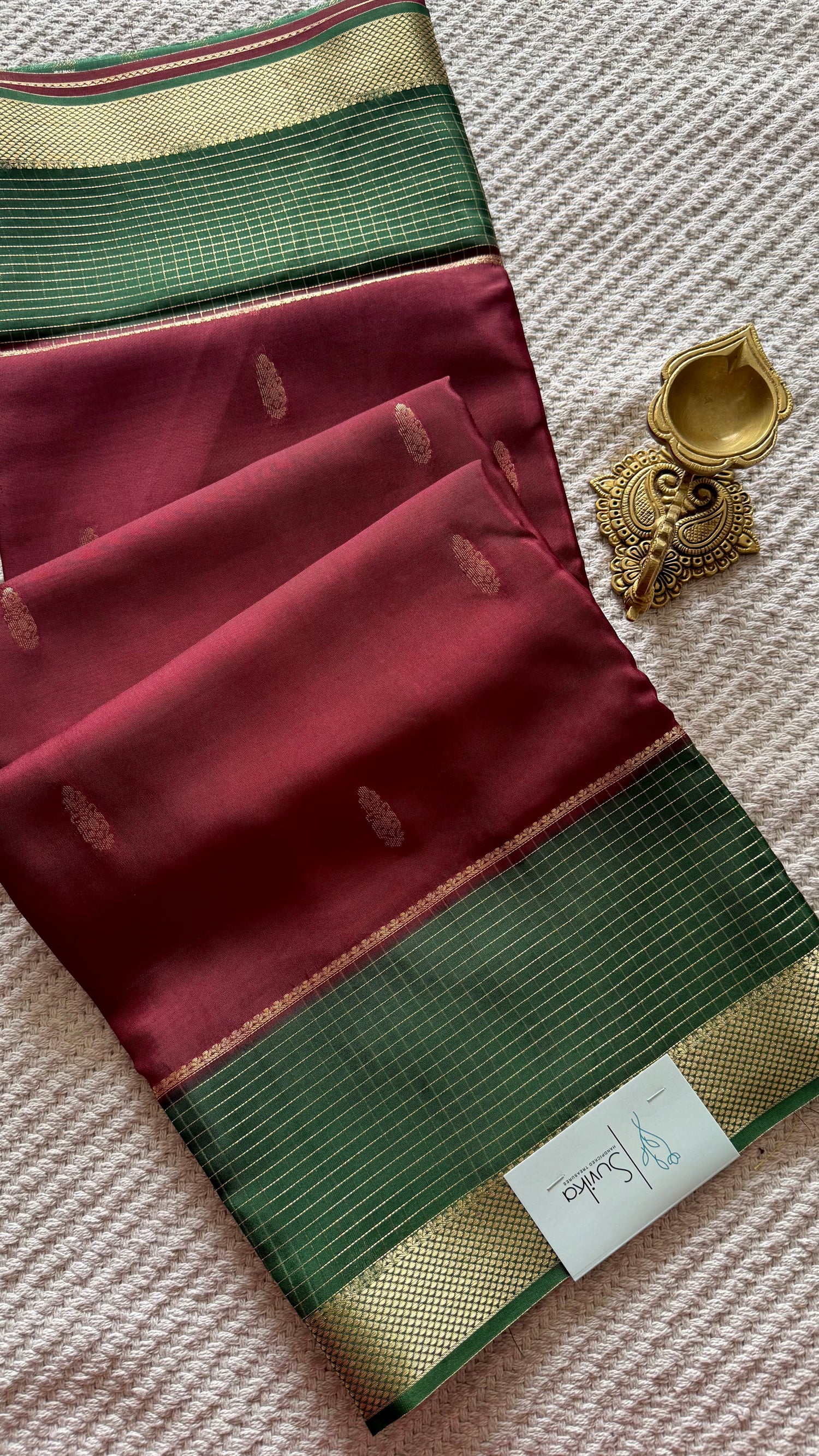 MYSORE CREPE SILK SAREE SUV5601-WINE