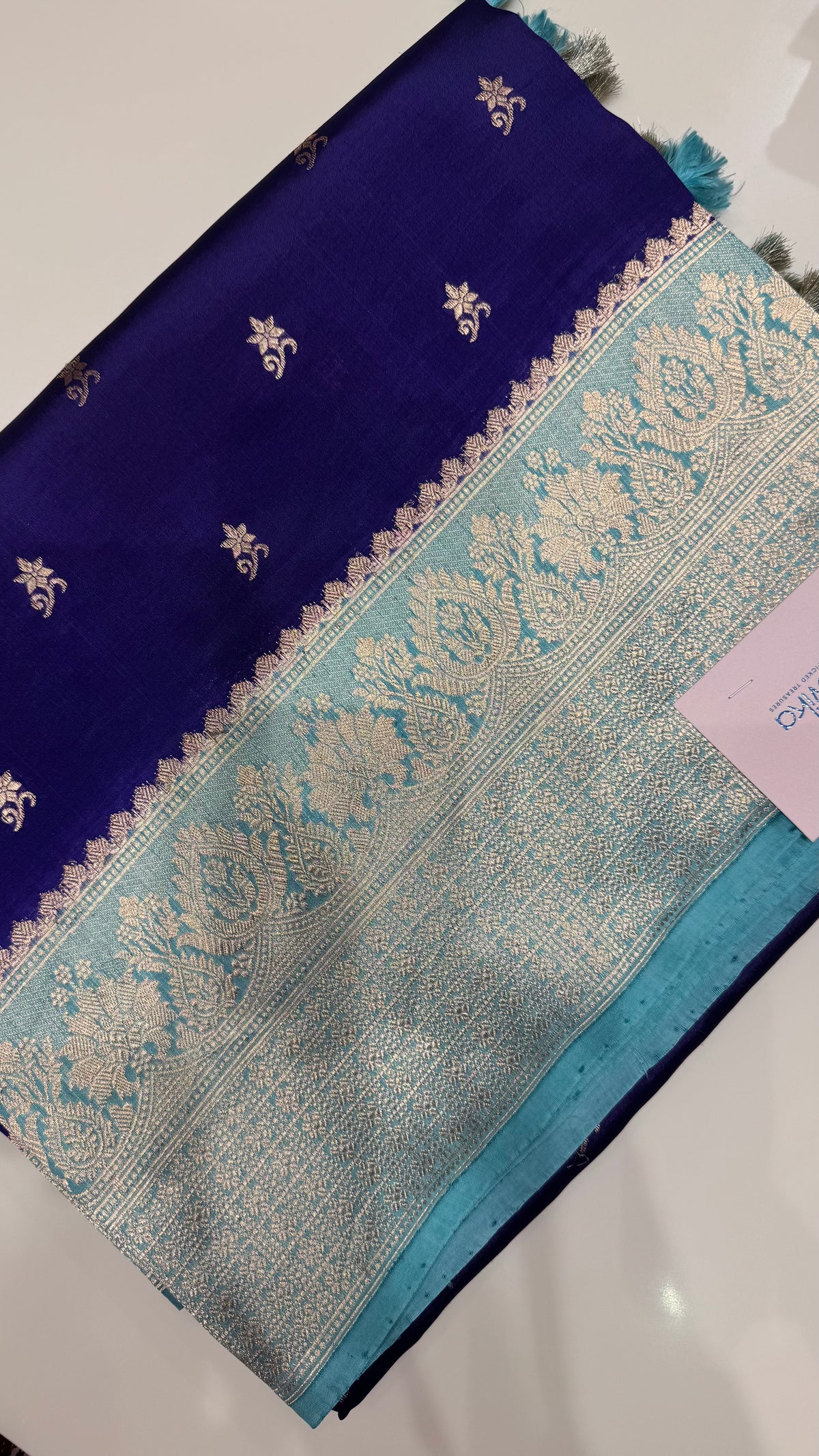 PURE BANARASI SILK PSGM451-PURPLE