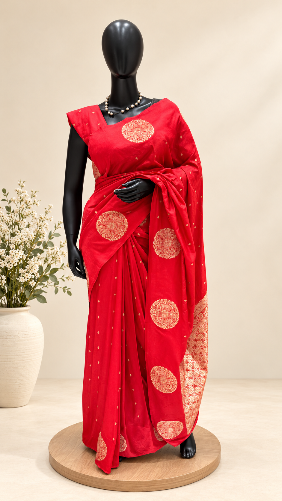 CREPE SILK SAREE SUV5837-RED