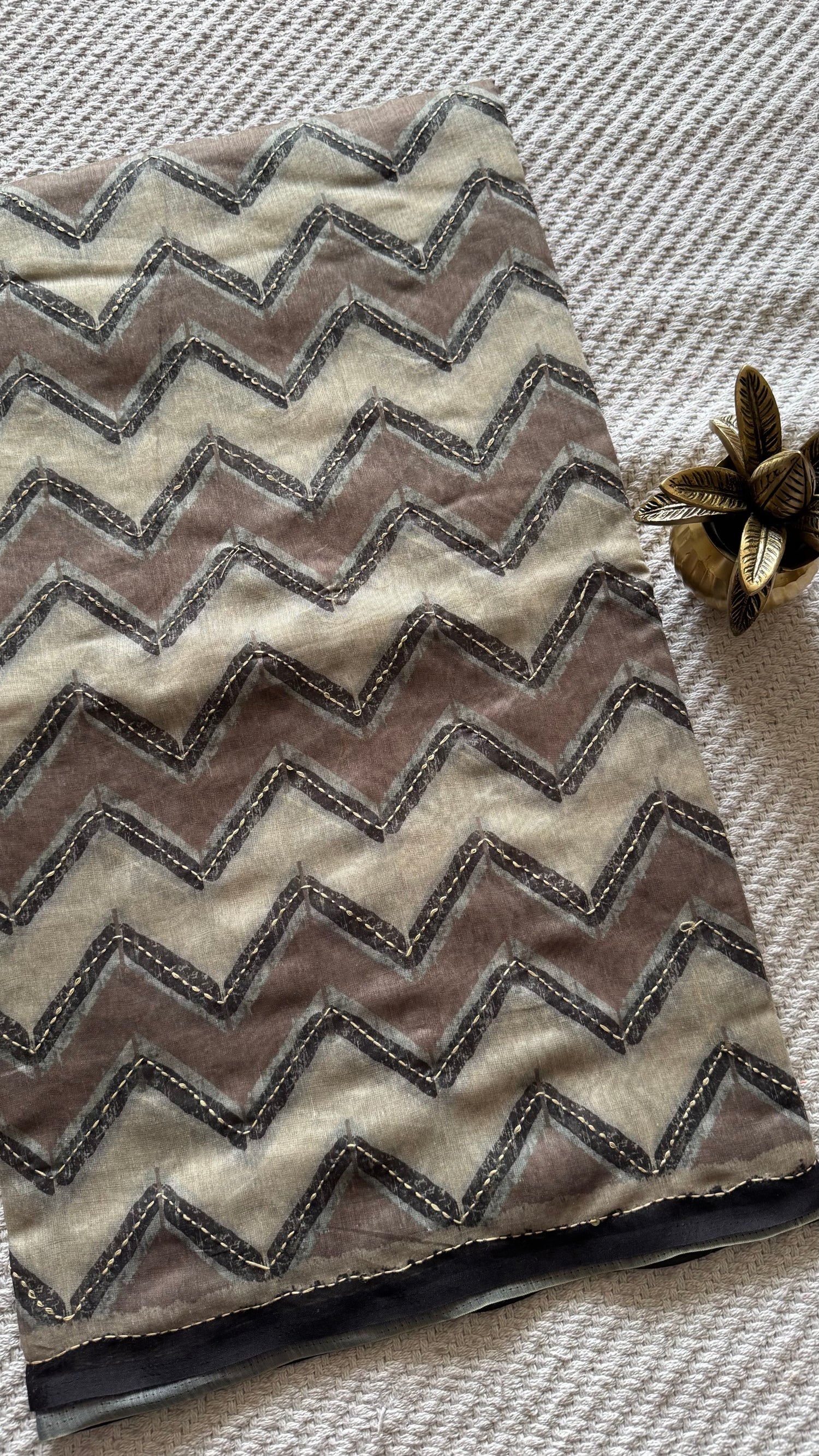 VISCOSE TUSSER SUV4977-BROWN