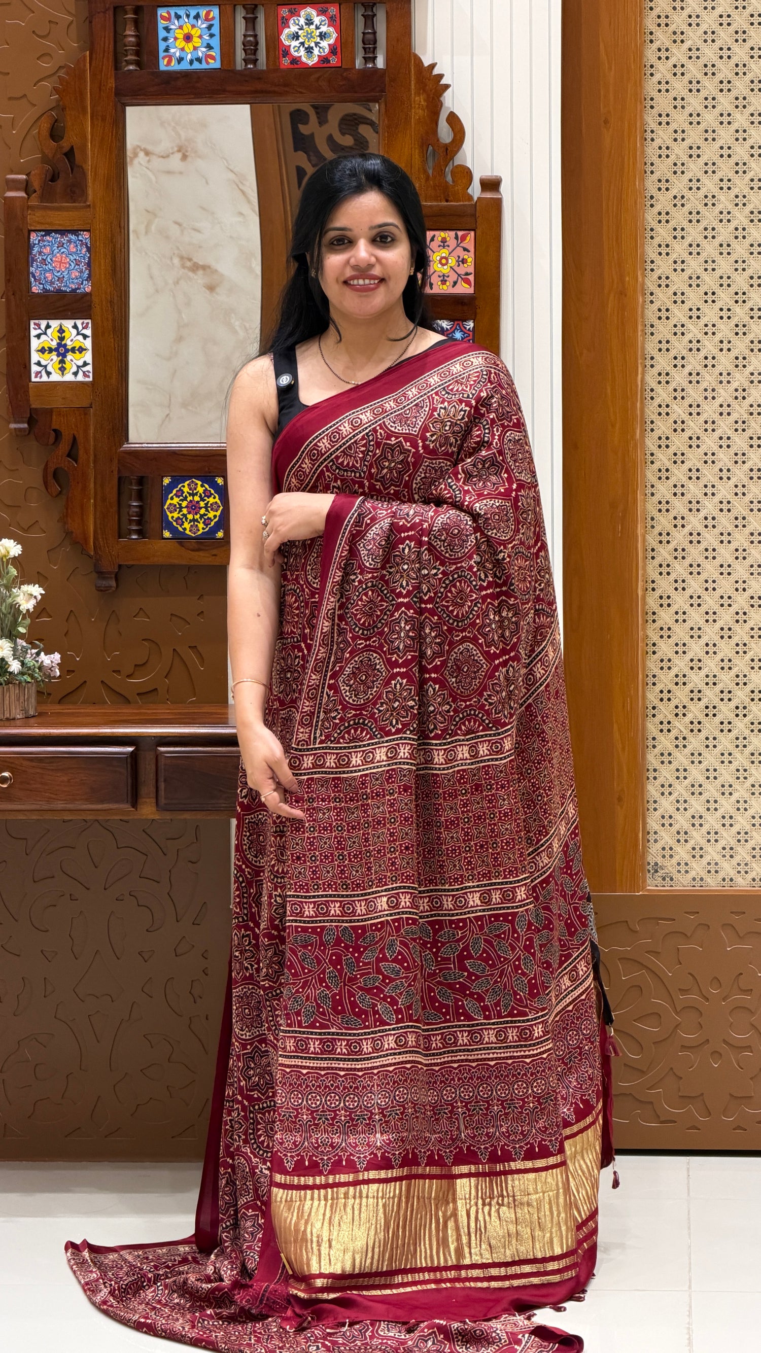 SUV4491-MAROON 2 Pure modal silk