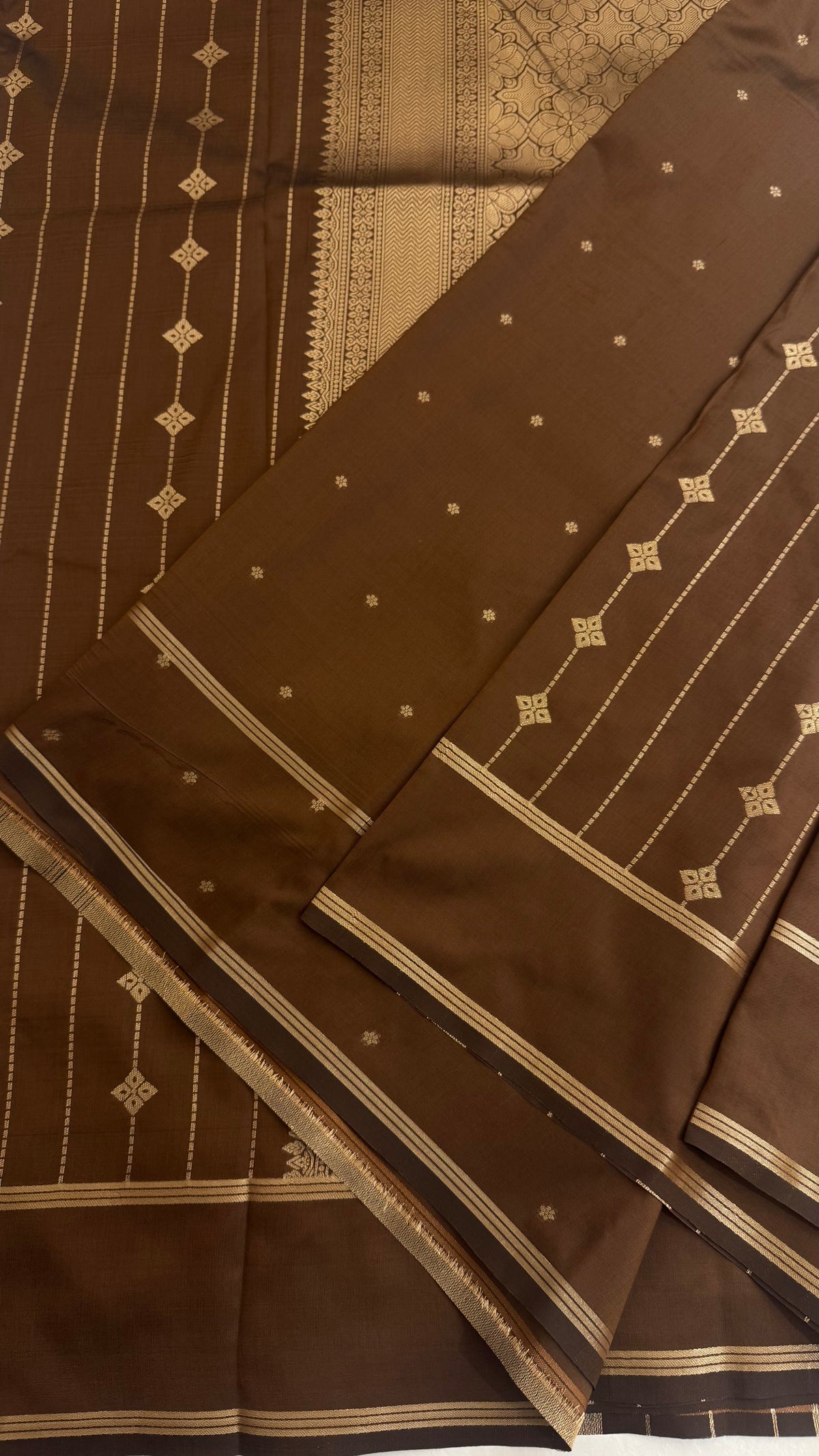 SEMI SILK SAREE SUV5810-BROWN