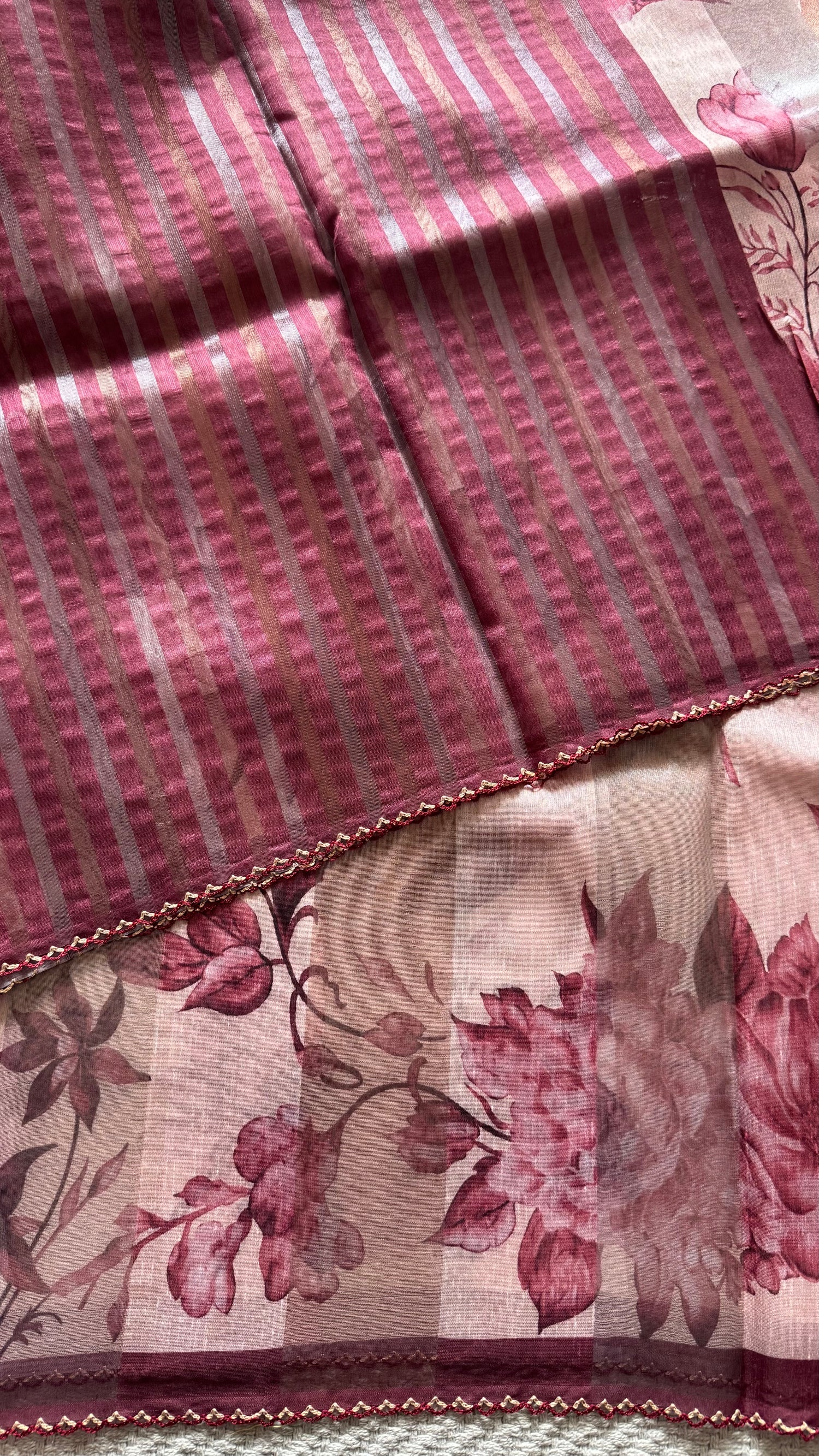 ORGANZA SAREE SUV5513-PEACH