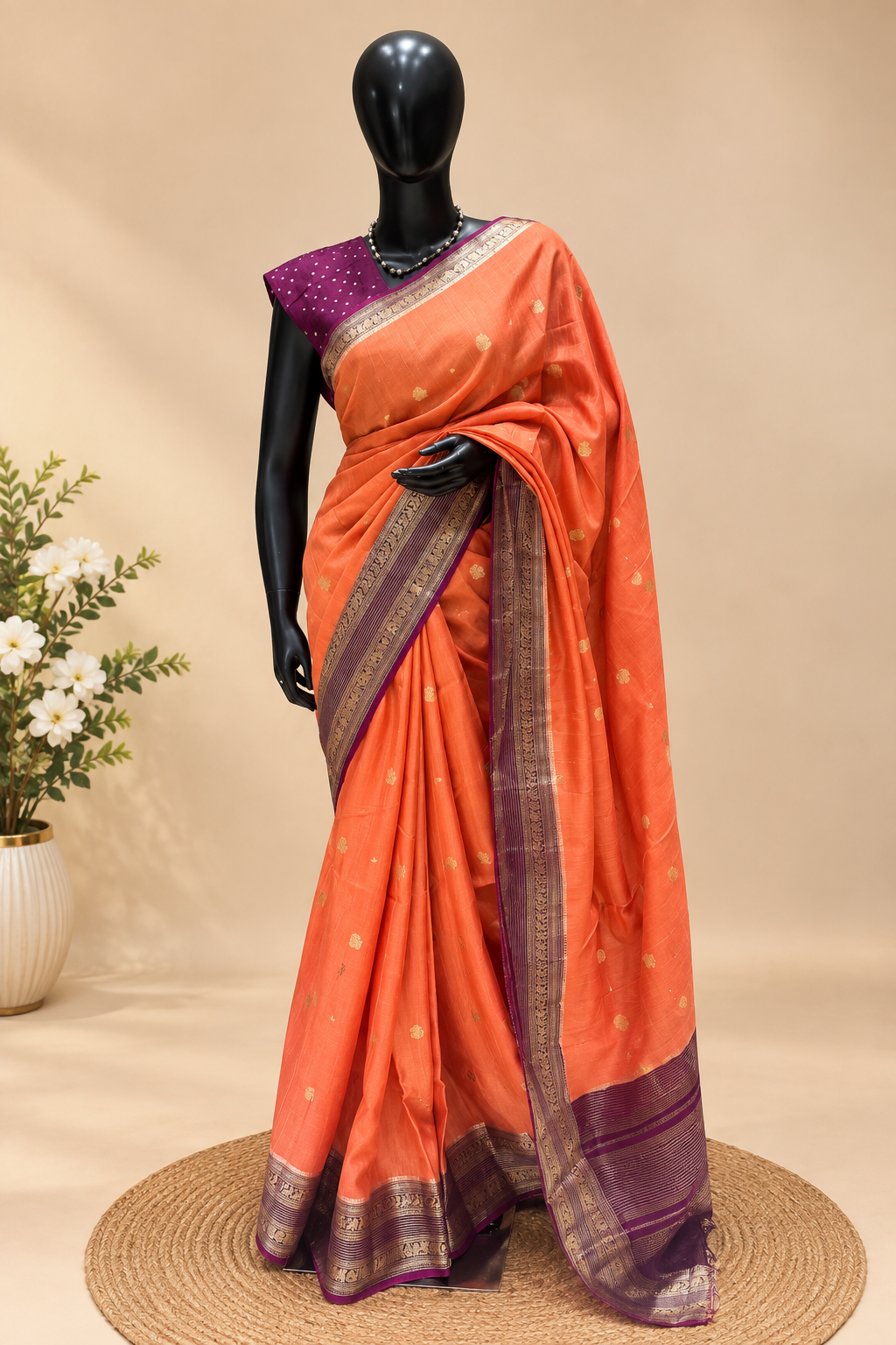 CREPE SILK SUV5653-PEACH