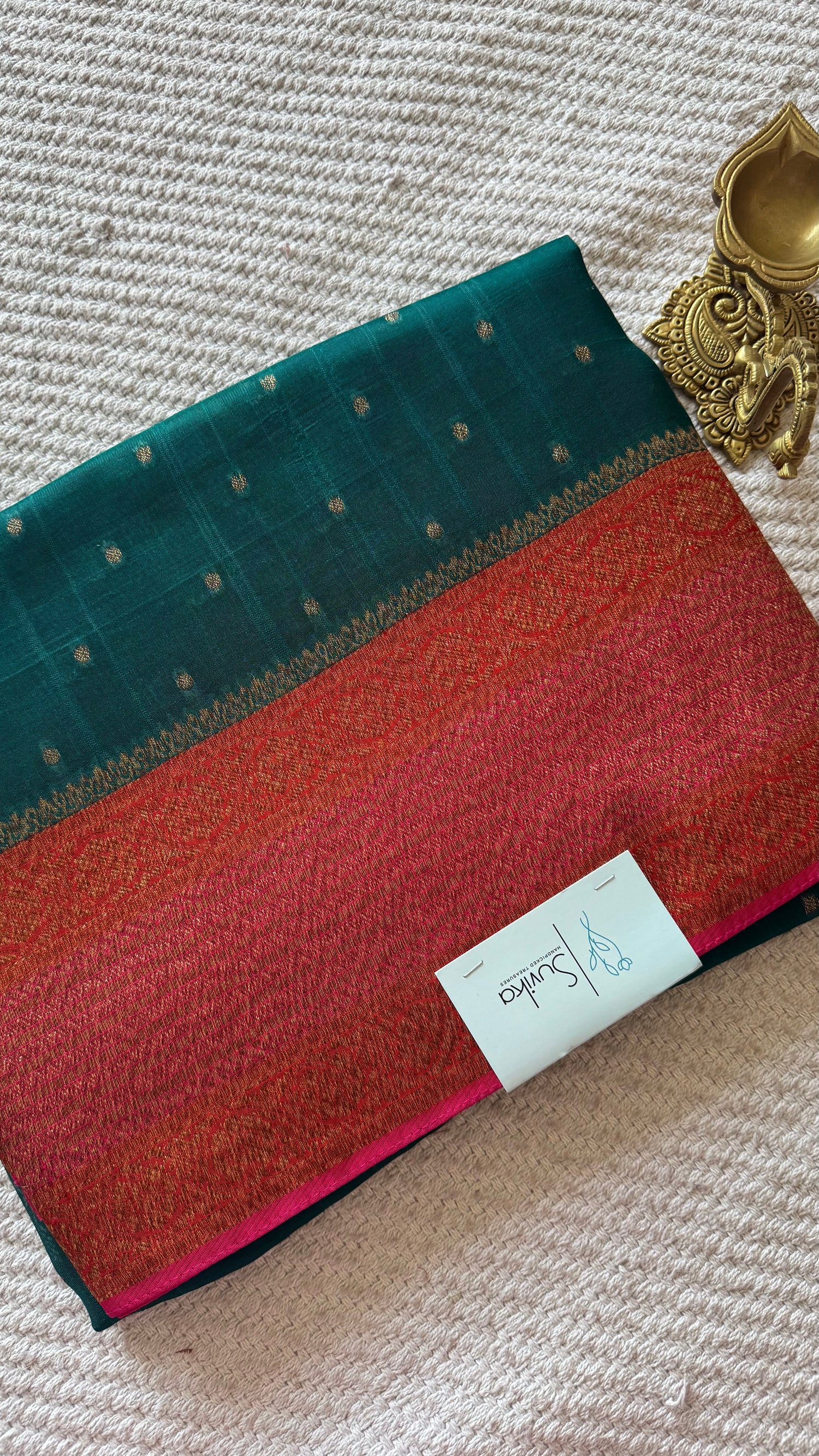 BANARASI DUPION SILK SUV5723-RAMAGREEN
