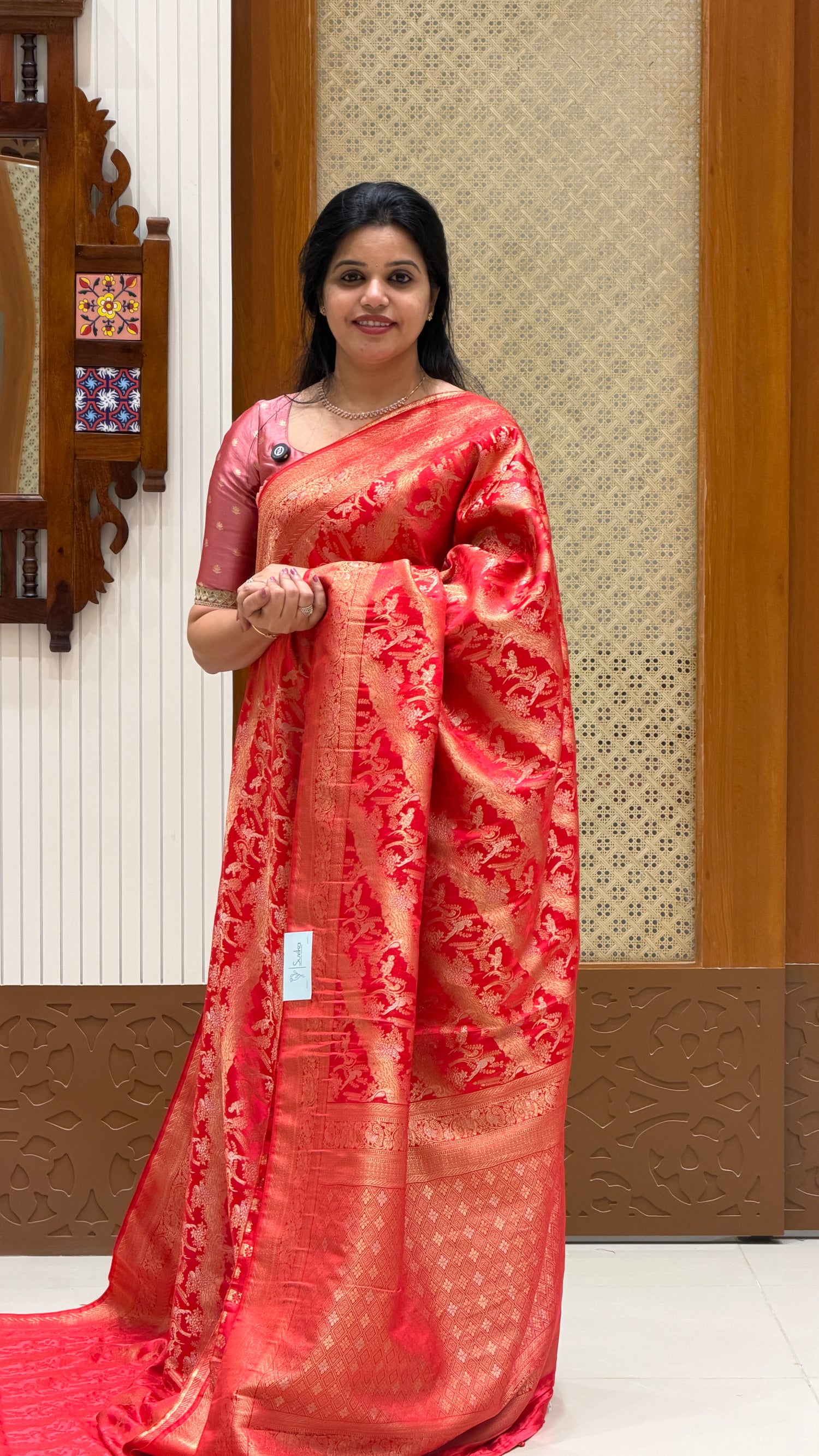 SUV4287-RED Satin Kathans