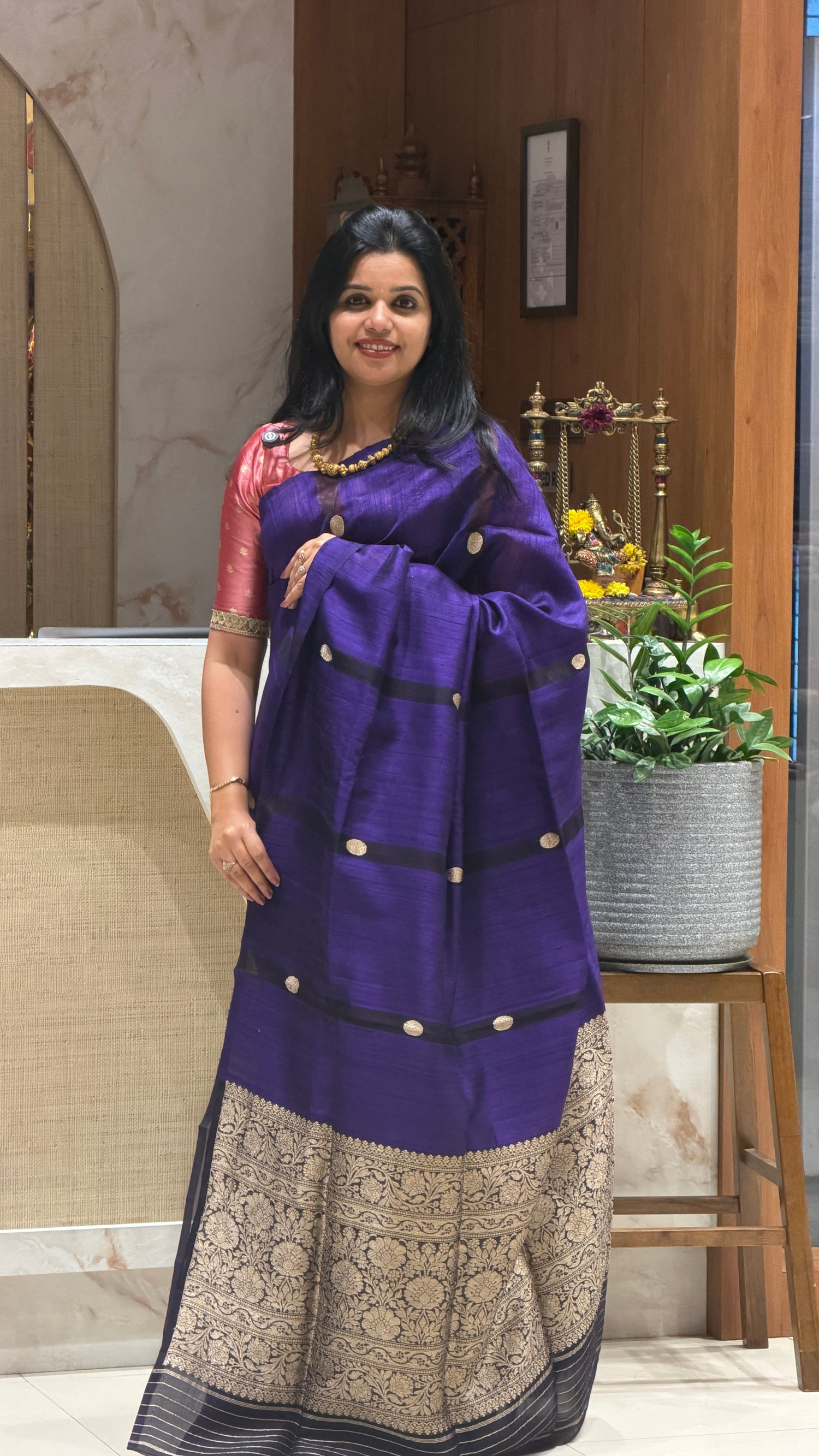 SUV3075-PURPLE PURE DUPION SILK