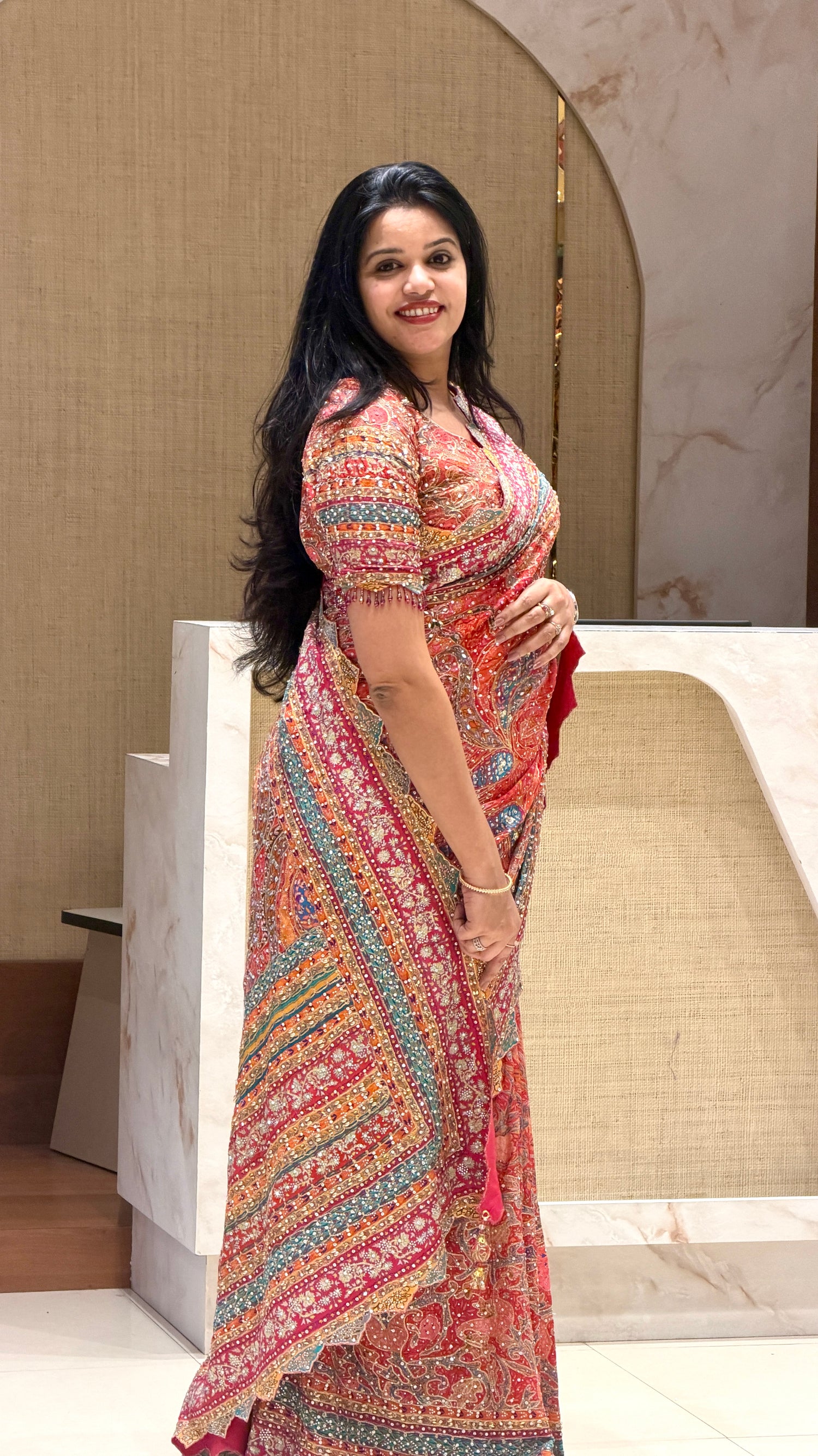 SUV4155-PINK(COCKTAIL SAREES)