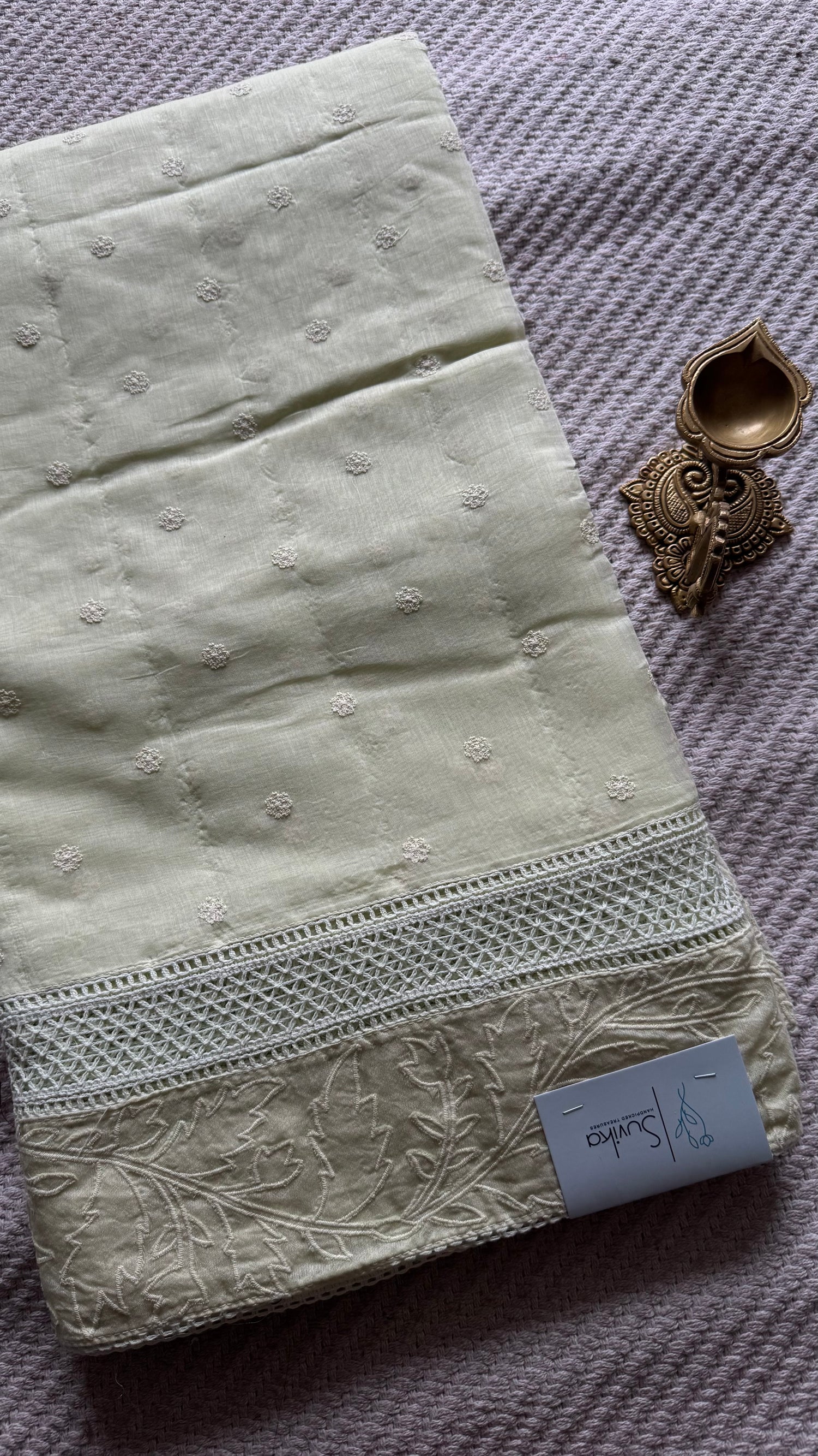 PURE MUL CHANDERI SAREE SUV5351-PISTA