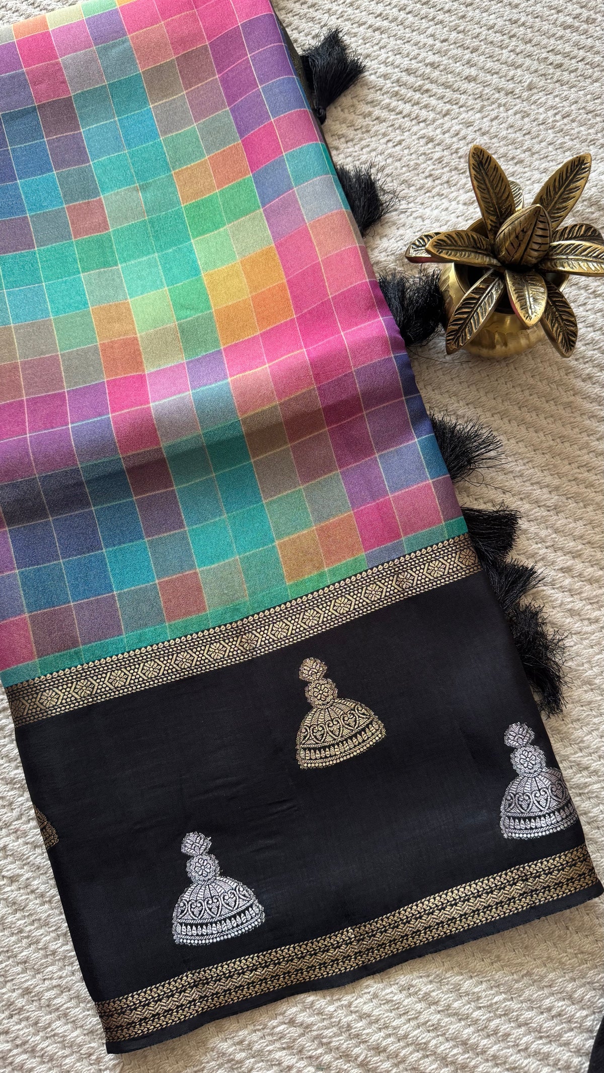 CHECKS SAREE SUV5886-MULTI-2