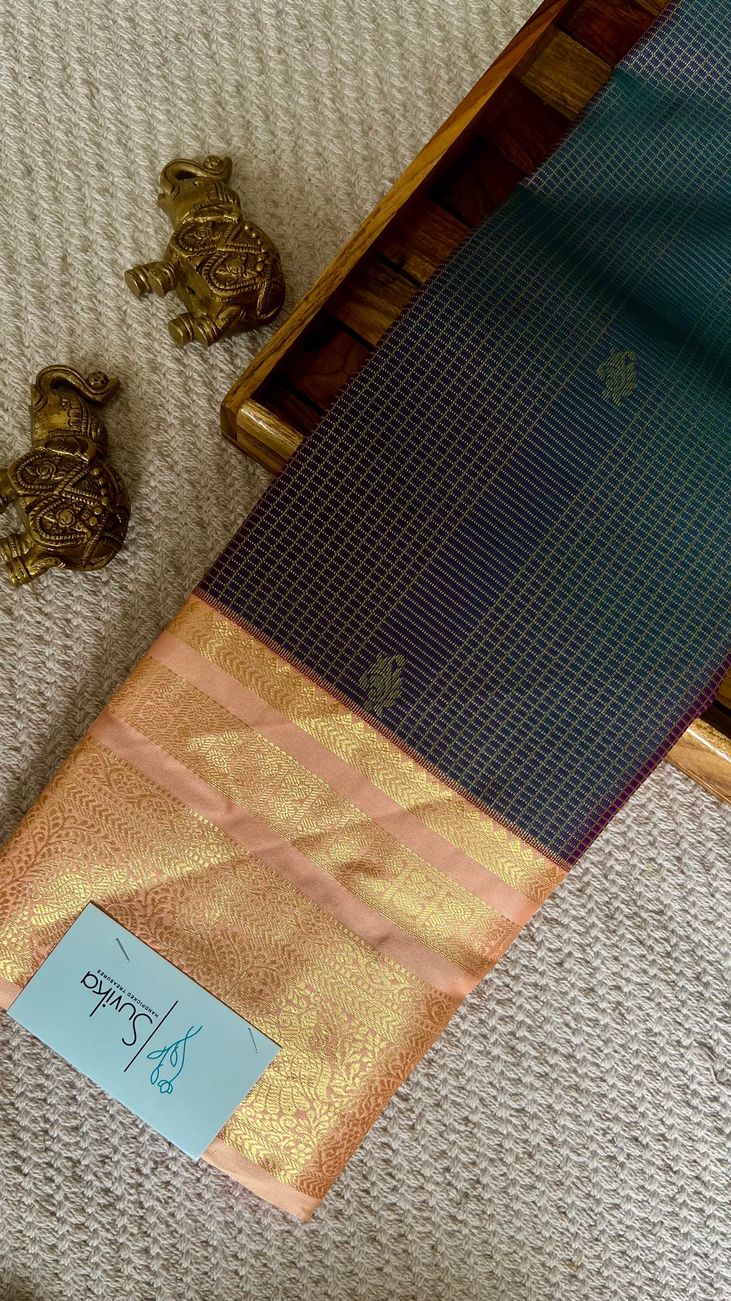KANJIVARAM SILK SAREE SUV5615-BOTTLEGREEN