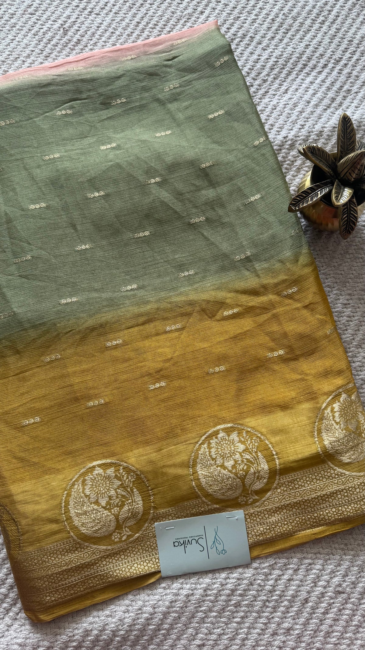 GEORGETTE SAREE SUV5939-MUSTARD