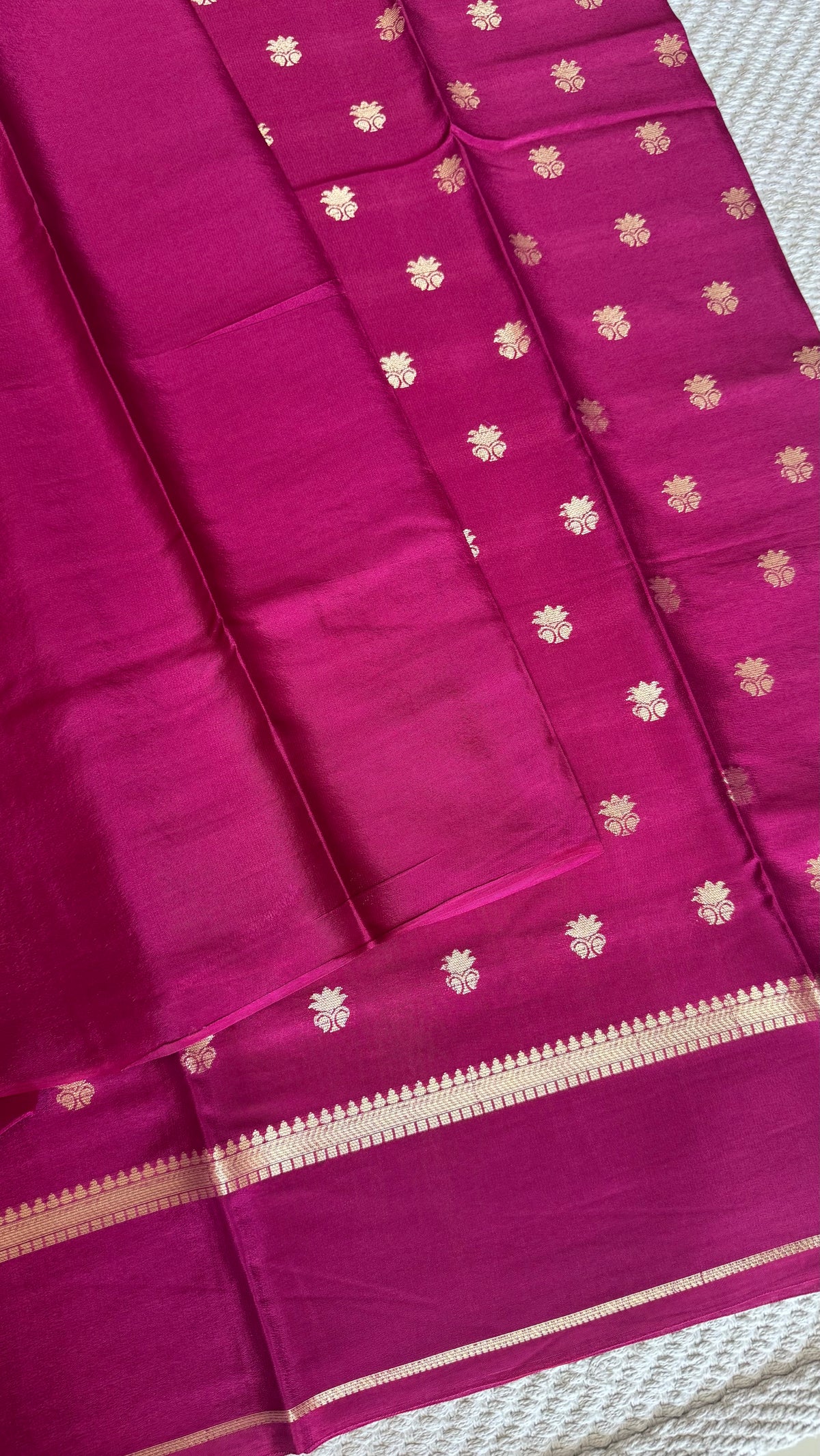 MYSORE CREPE SAREE SUV5858-MAGENTA