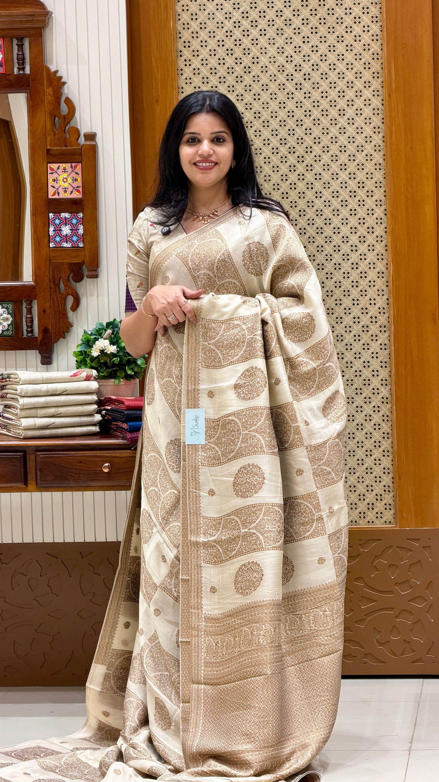 TUSSER GEORGETTE SUV5131-OFFWHITE