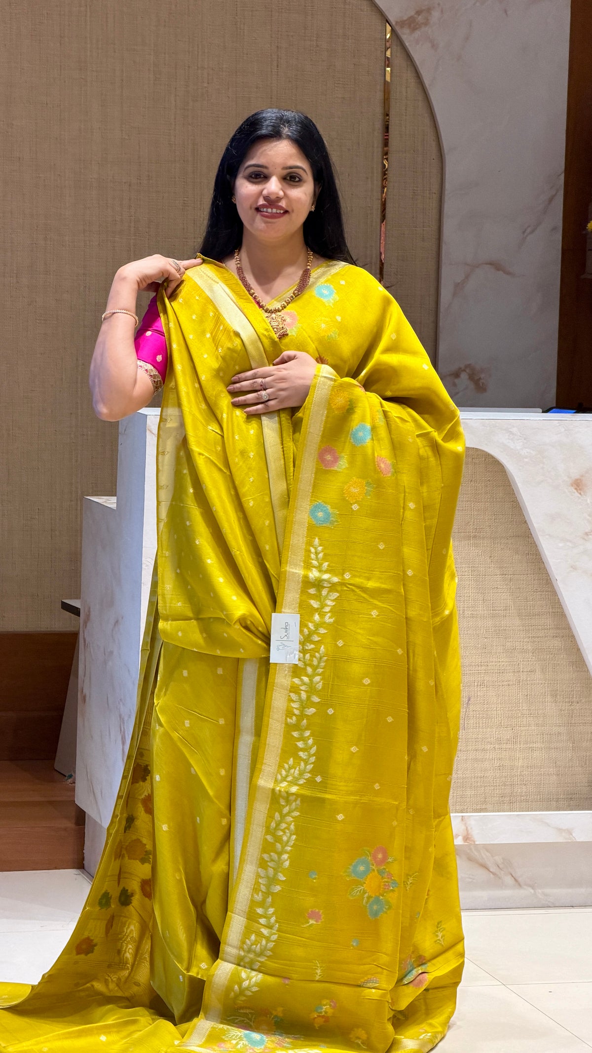 SUV3610 - YELLOW TUSSER GEORGETTE 01