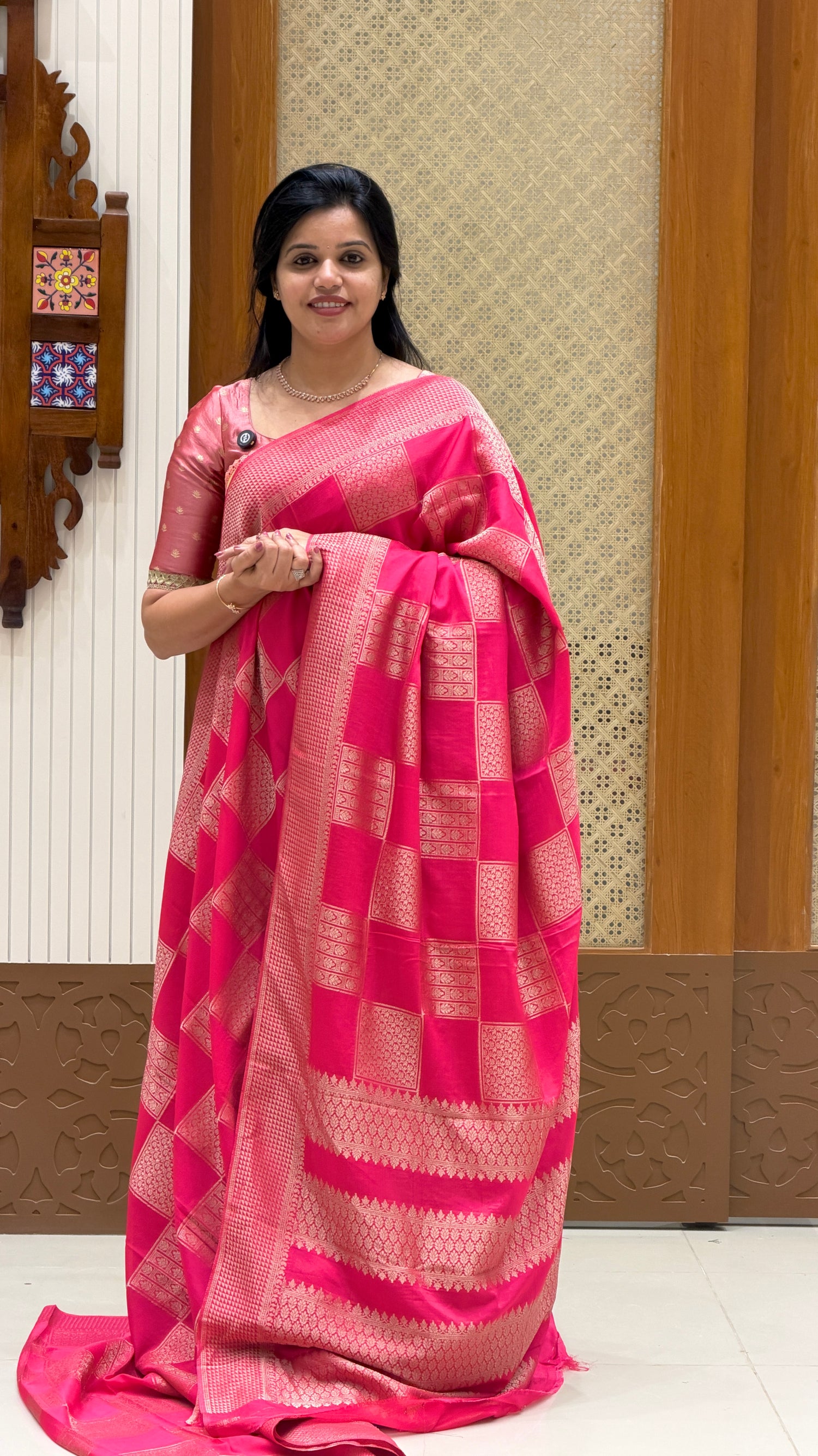 SUV4393-PINK Banarasi georgette