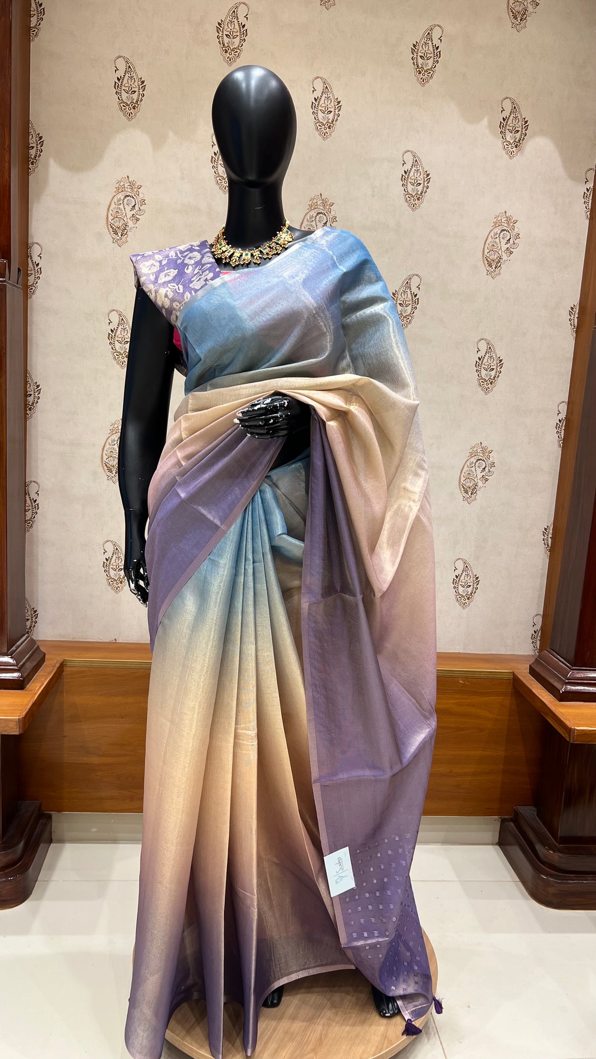 TISSUE SAREE SUV5619-LAVENDER