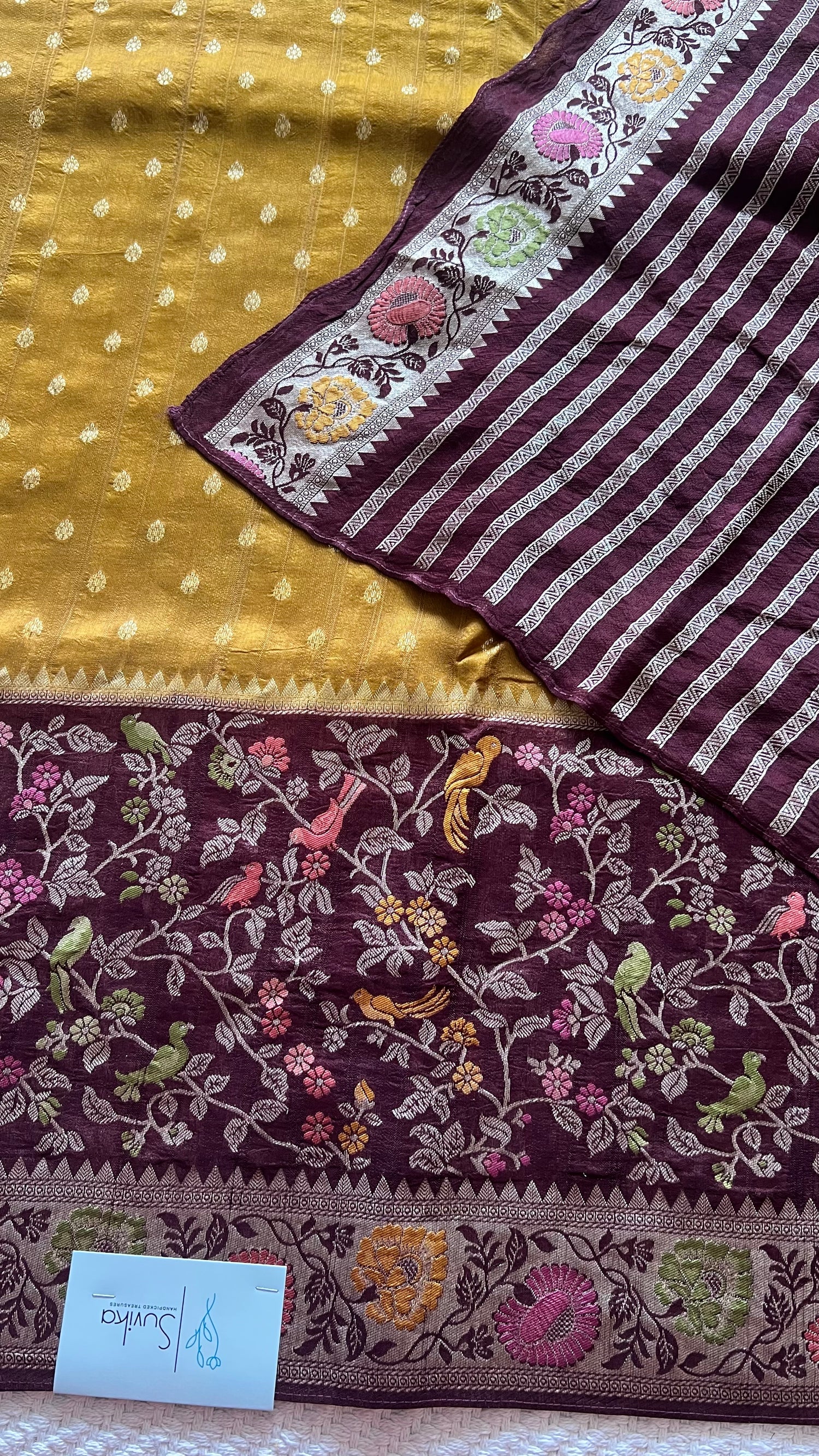 SUV4265-MUSTARD WITH COFFEEBROWN