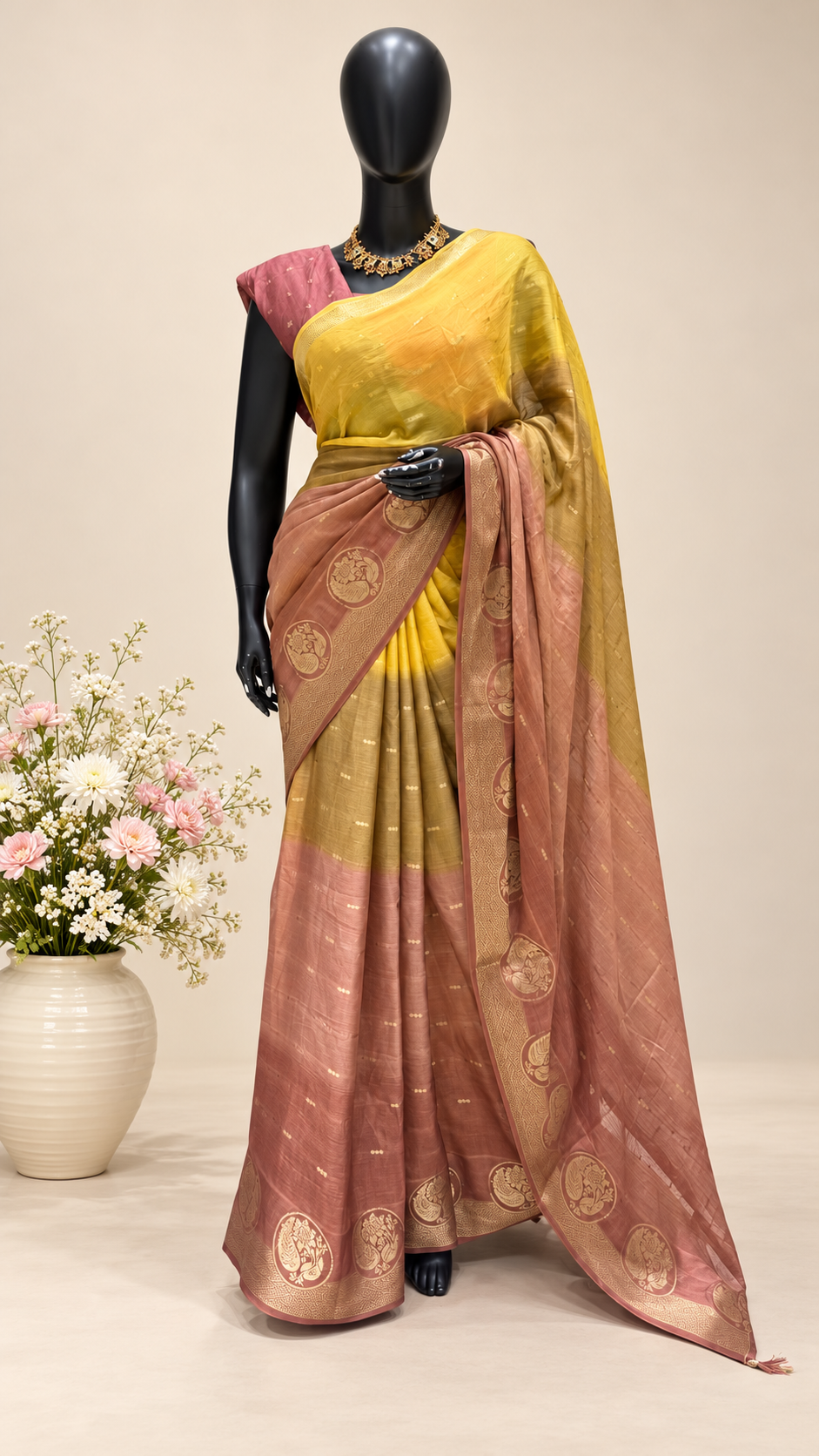 GEORGETTE SAREE SUV5939-BROWN