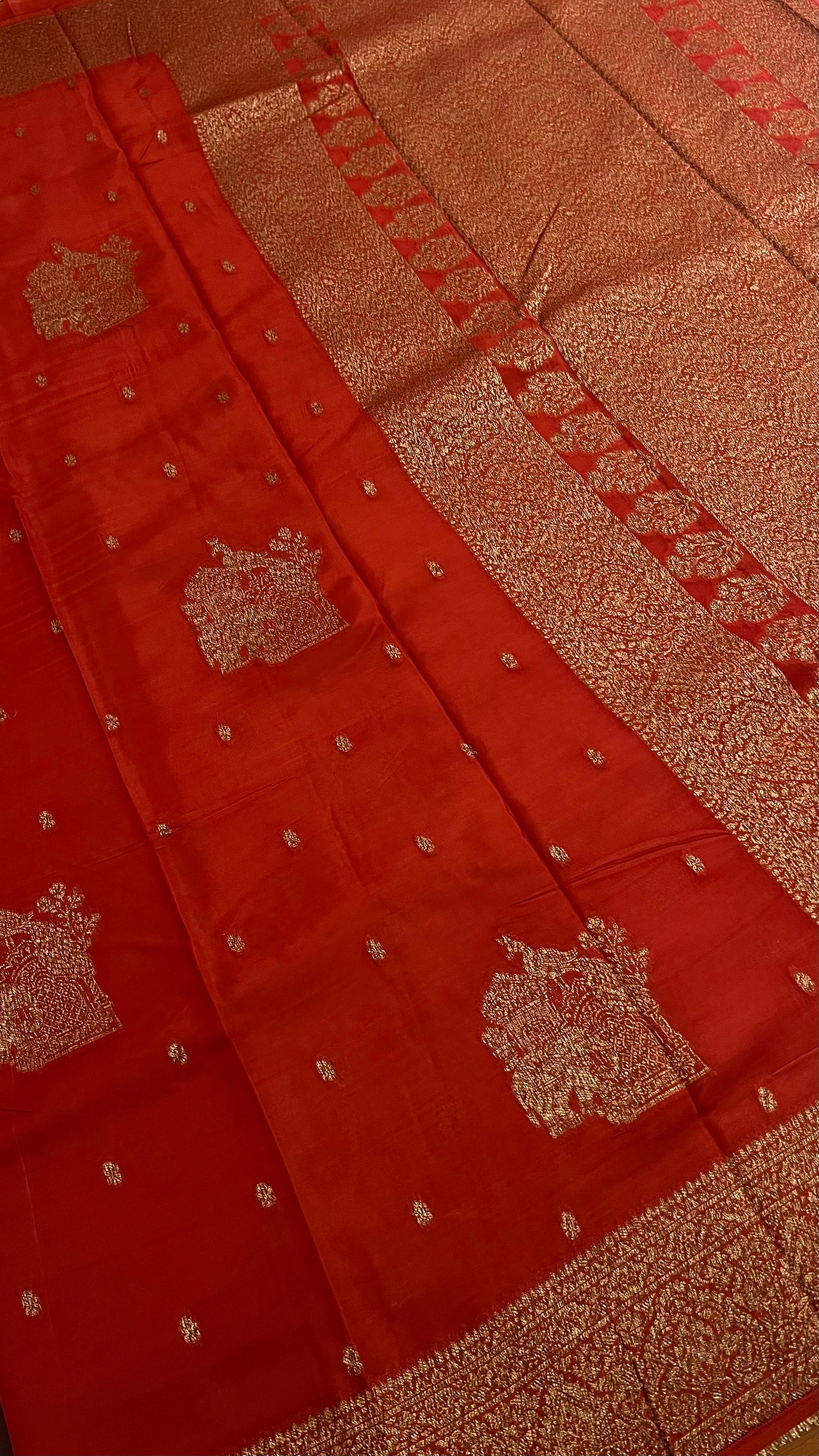 CRPE SILK SAREE SUV5651-RUST