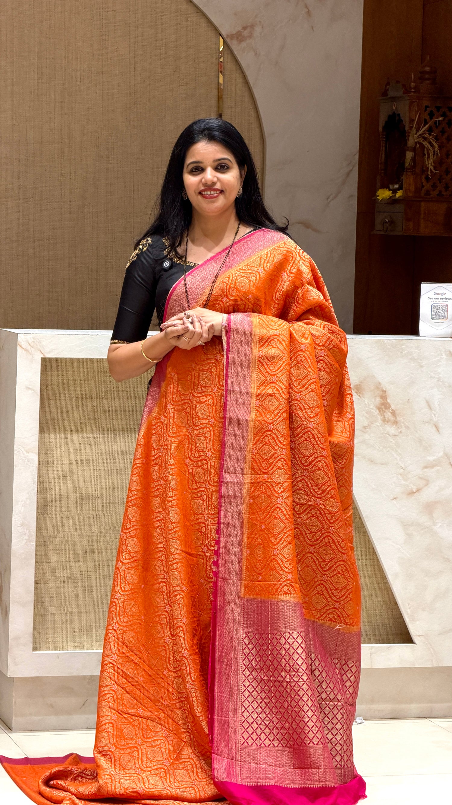 SUV4698-ORANGE WITH PINK