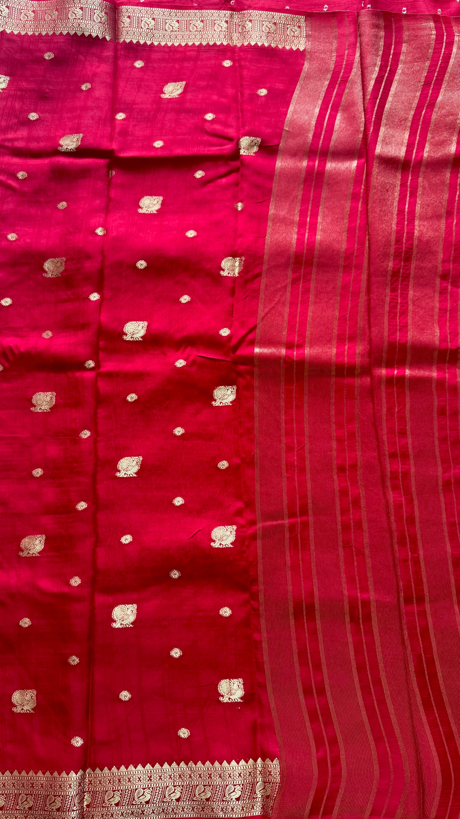 SEMI MYSORE CREPE SILK SAREE SUV5469-RED