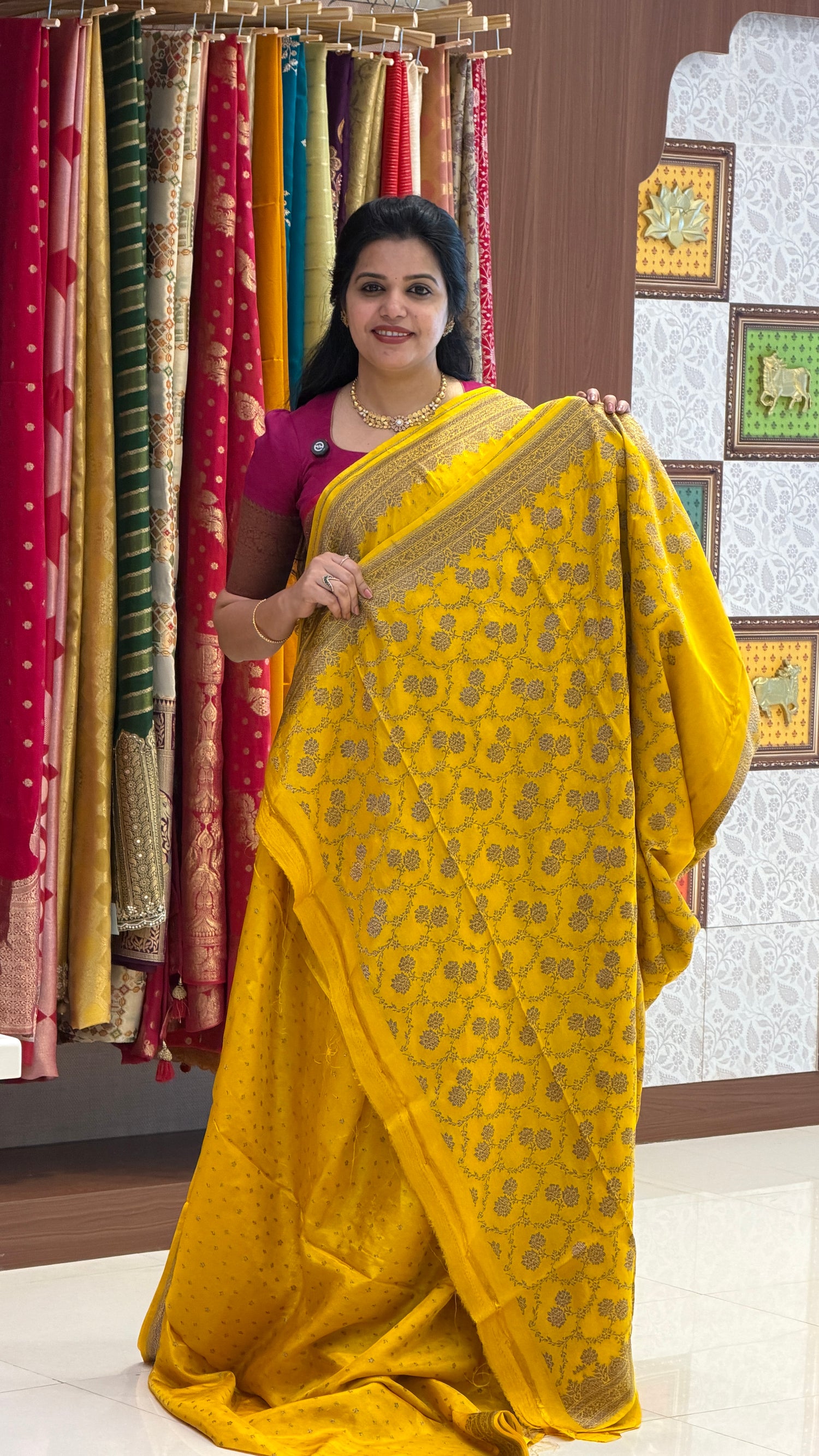 CREPE SILK SUV5697-MUSTARD