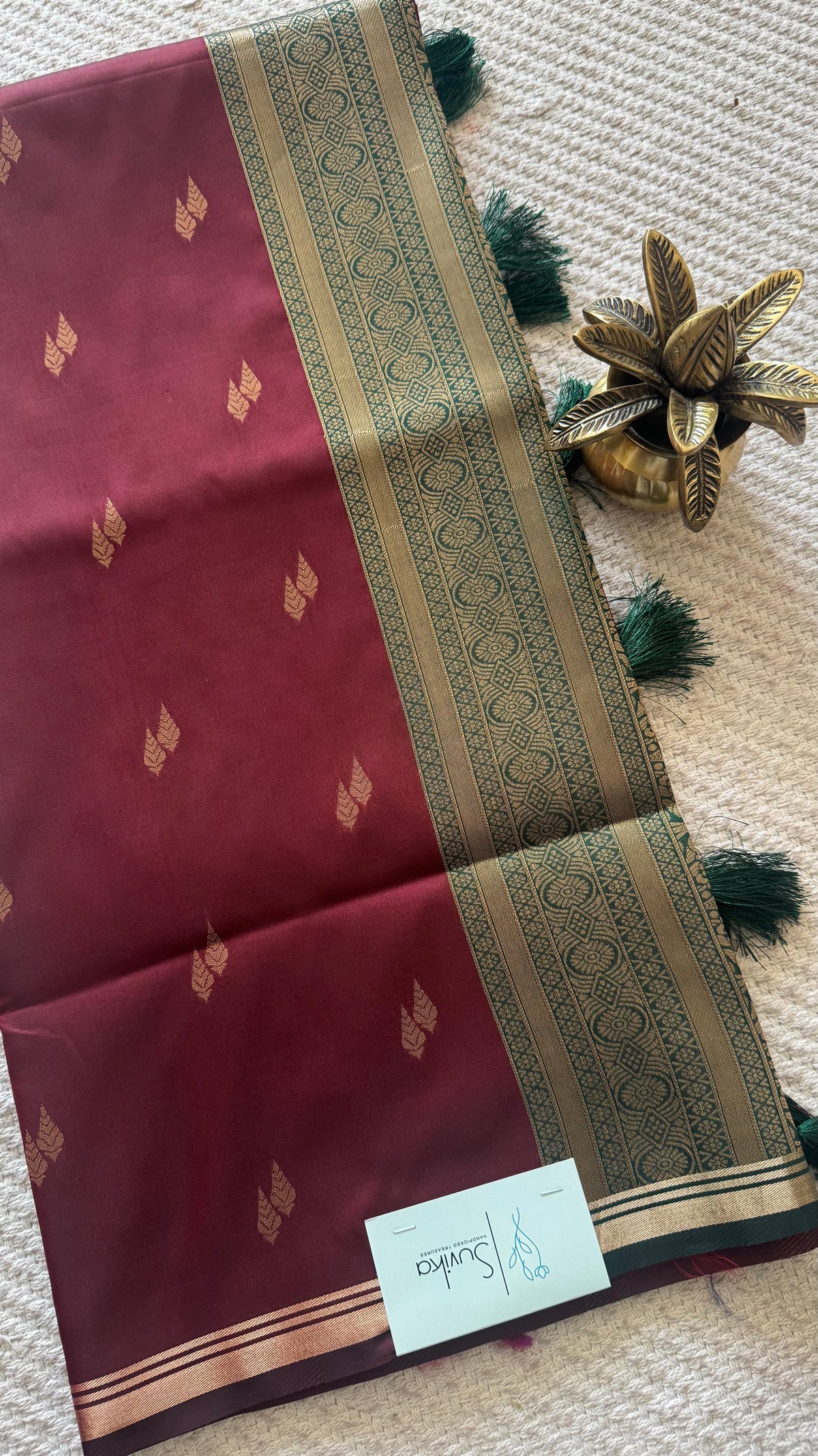 SEMI SOFT SILK SAREE SUV5923-WINE