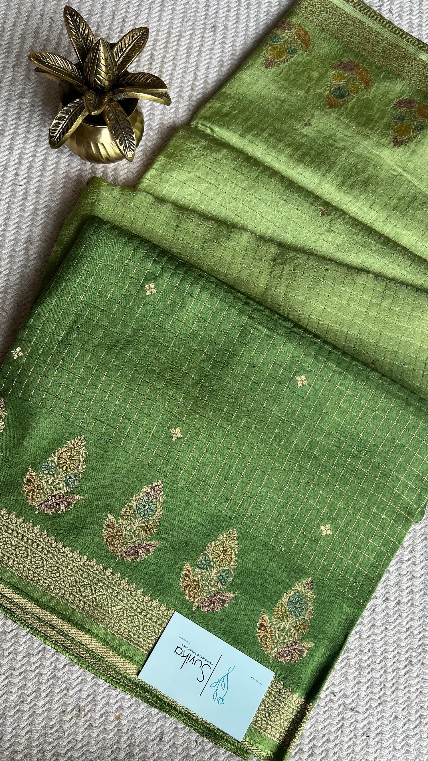 CREPE SILK SAREE SUV5288-GREEN