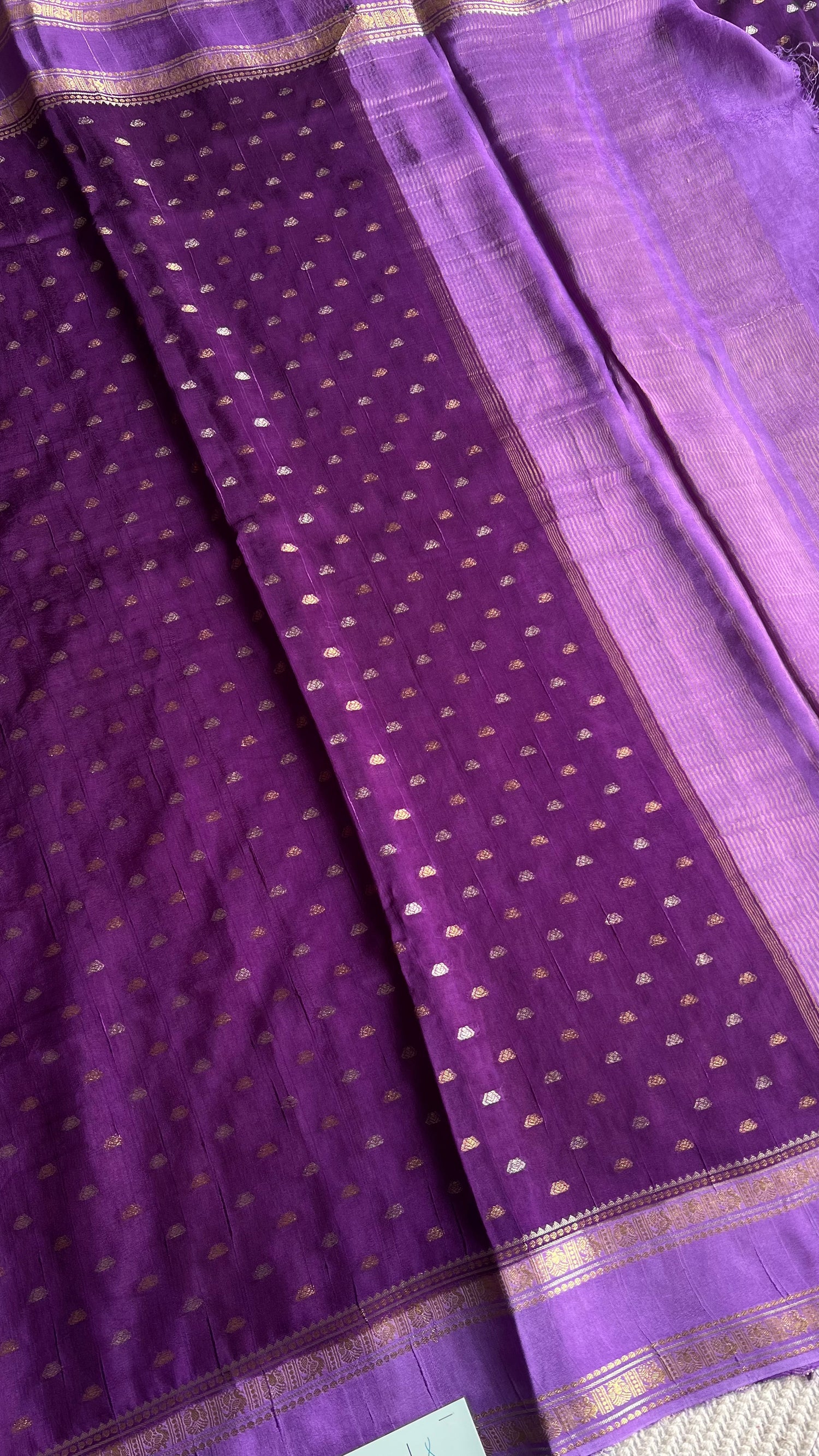 CRAPE SILK SUV5703-PURPLE WITH LAVENDER