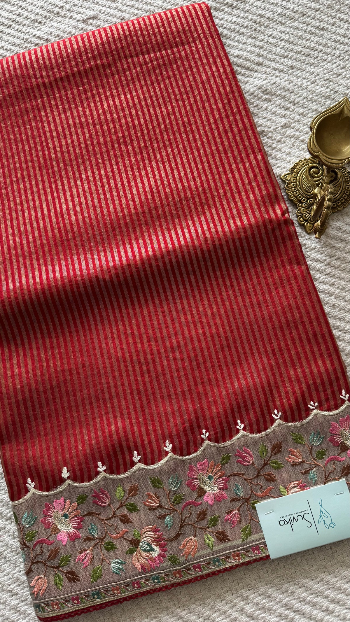TISSUE SAREE SUV5639-RED