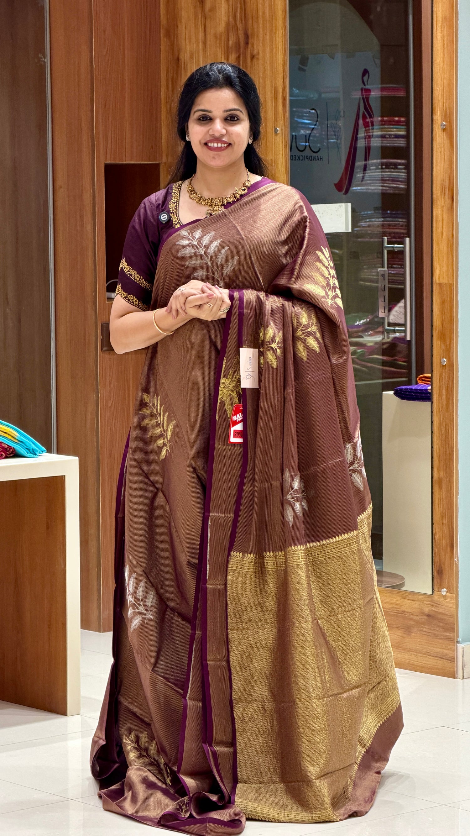 PURE MYSORE CREPE PSH101-WINE