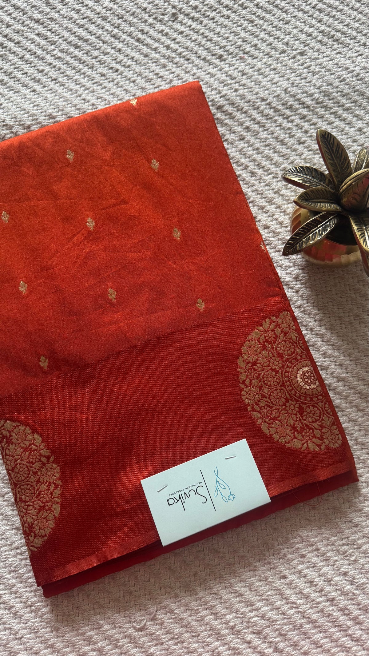 CREPE SILK SAREE SUV5837-RUST