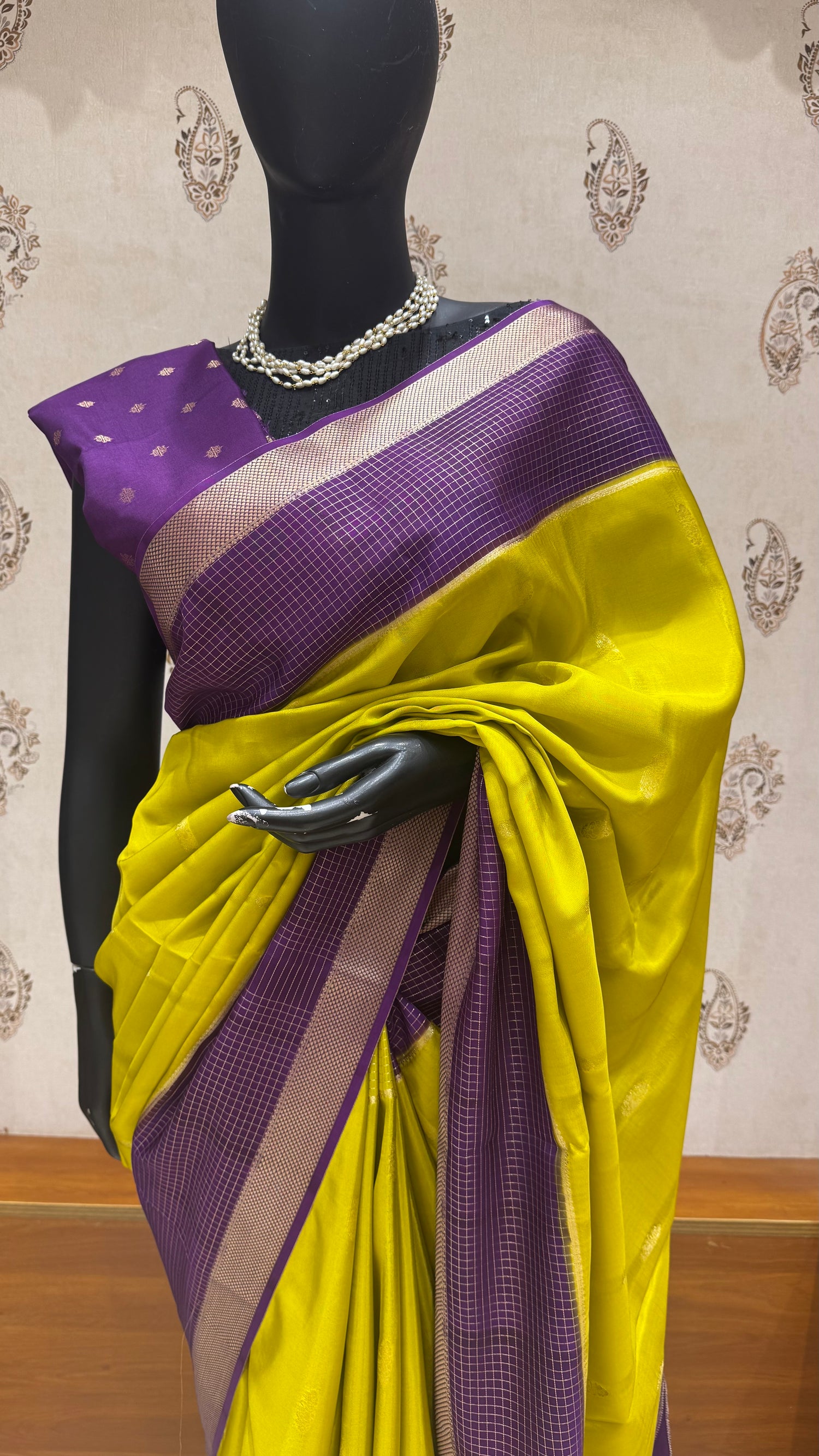 MYSORE CREPE SILK SAREE SUV5601-MINTGREEN