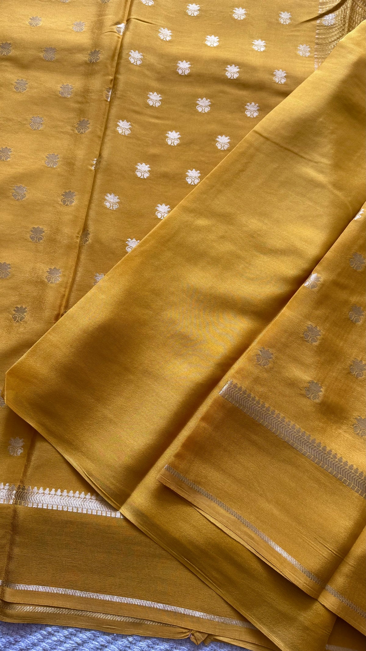 MYSORE CREPE SAREE SUV5858-MUSTARD