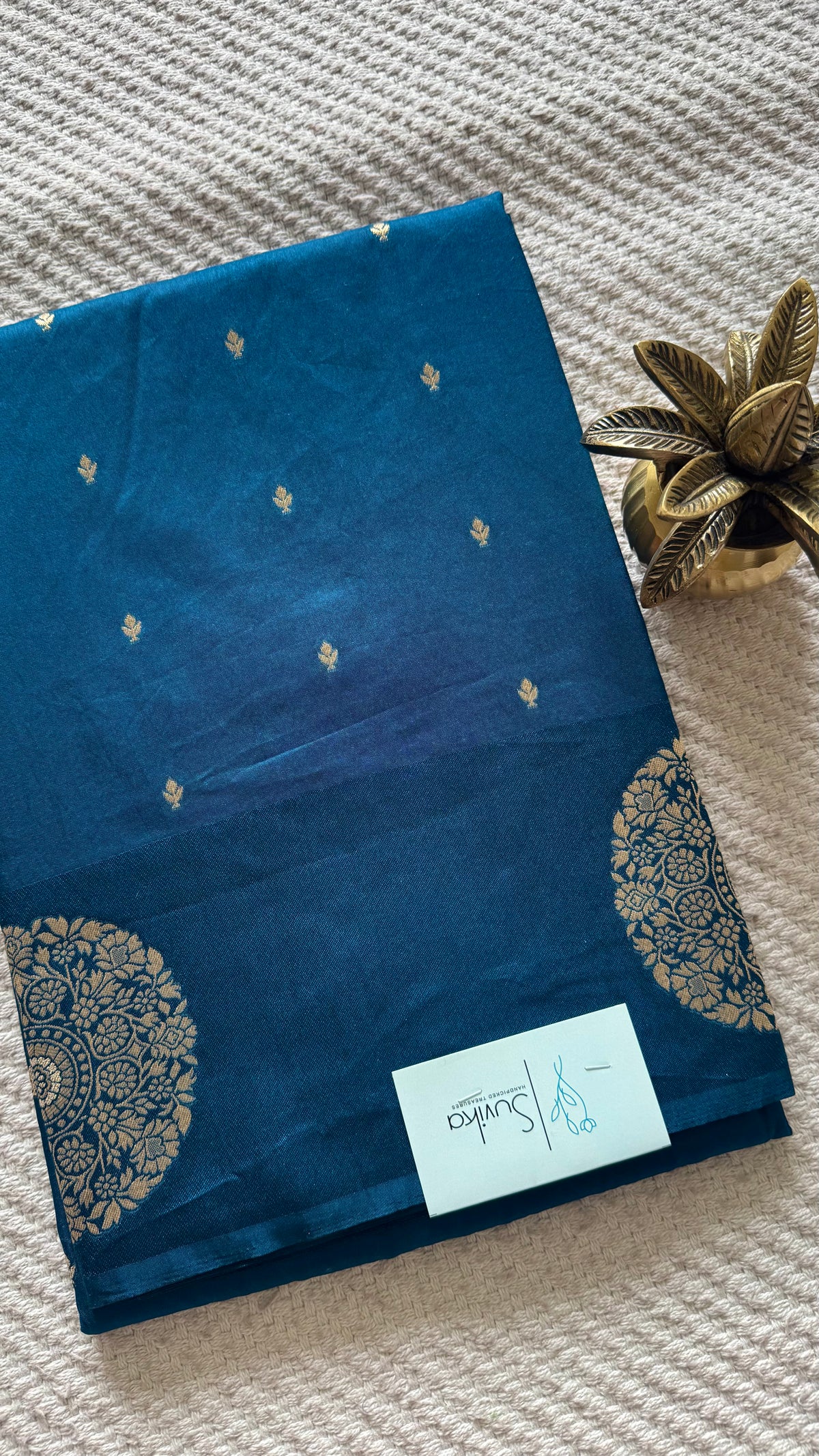 CREPE SILK SAREE SUV5837-PEACOCKBLUE