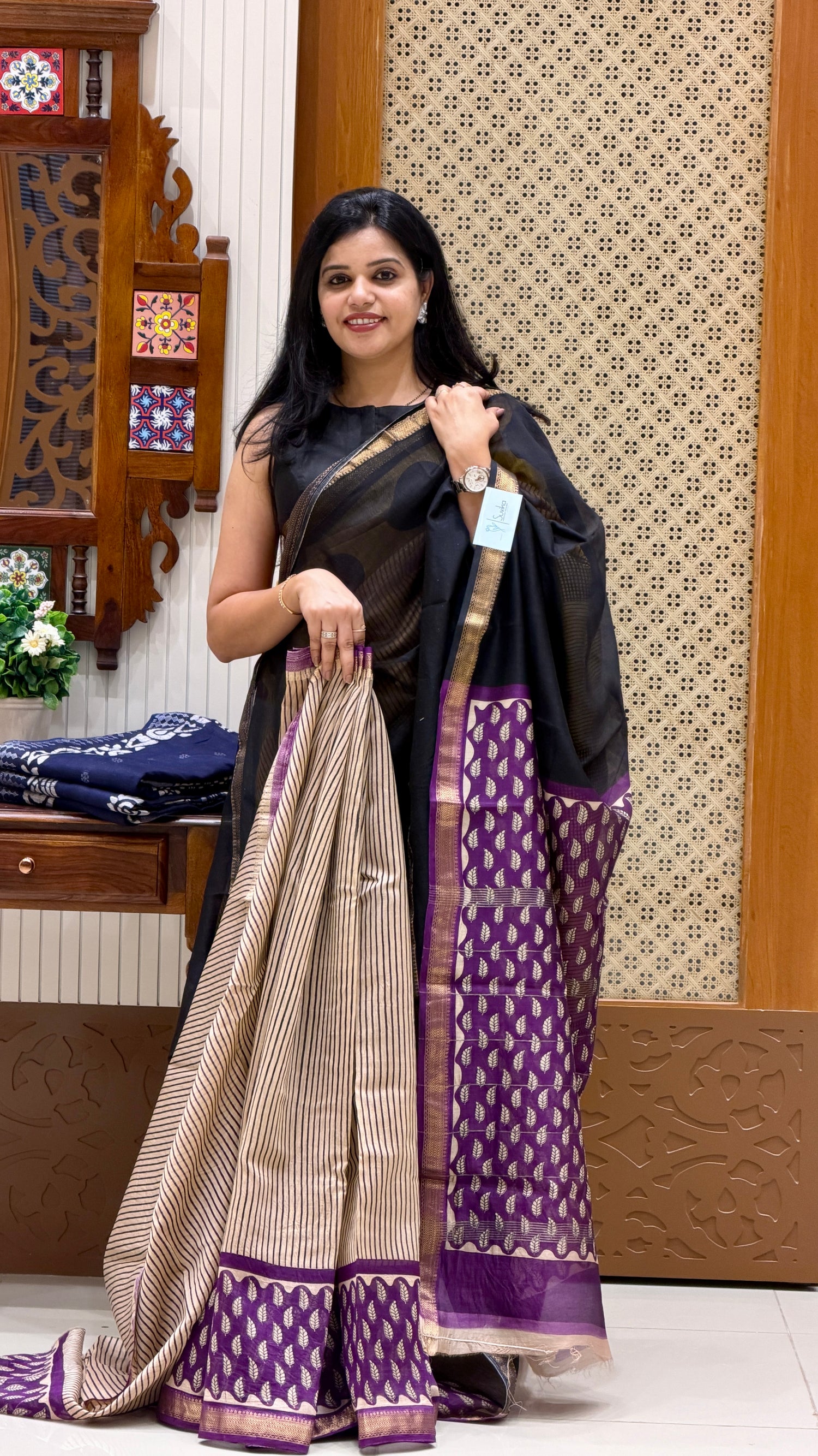 JAIPUR SILK COTTON SUV5023-BLACK