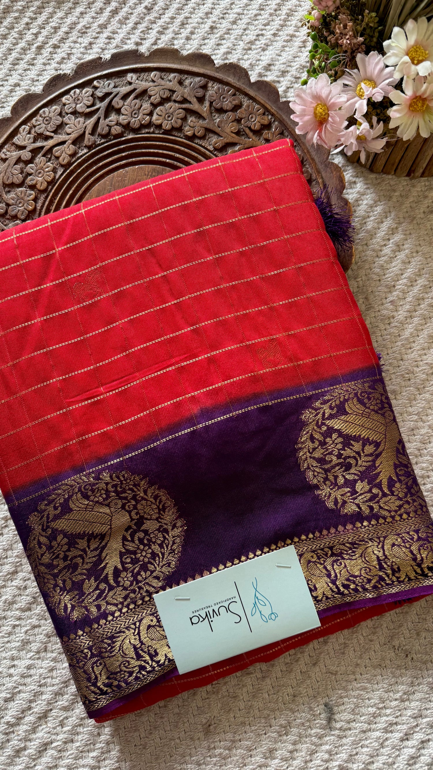 MUNGA COTTON SAREE SUV5478-RED