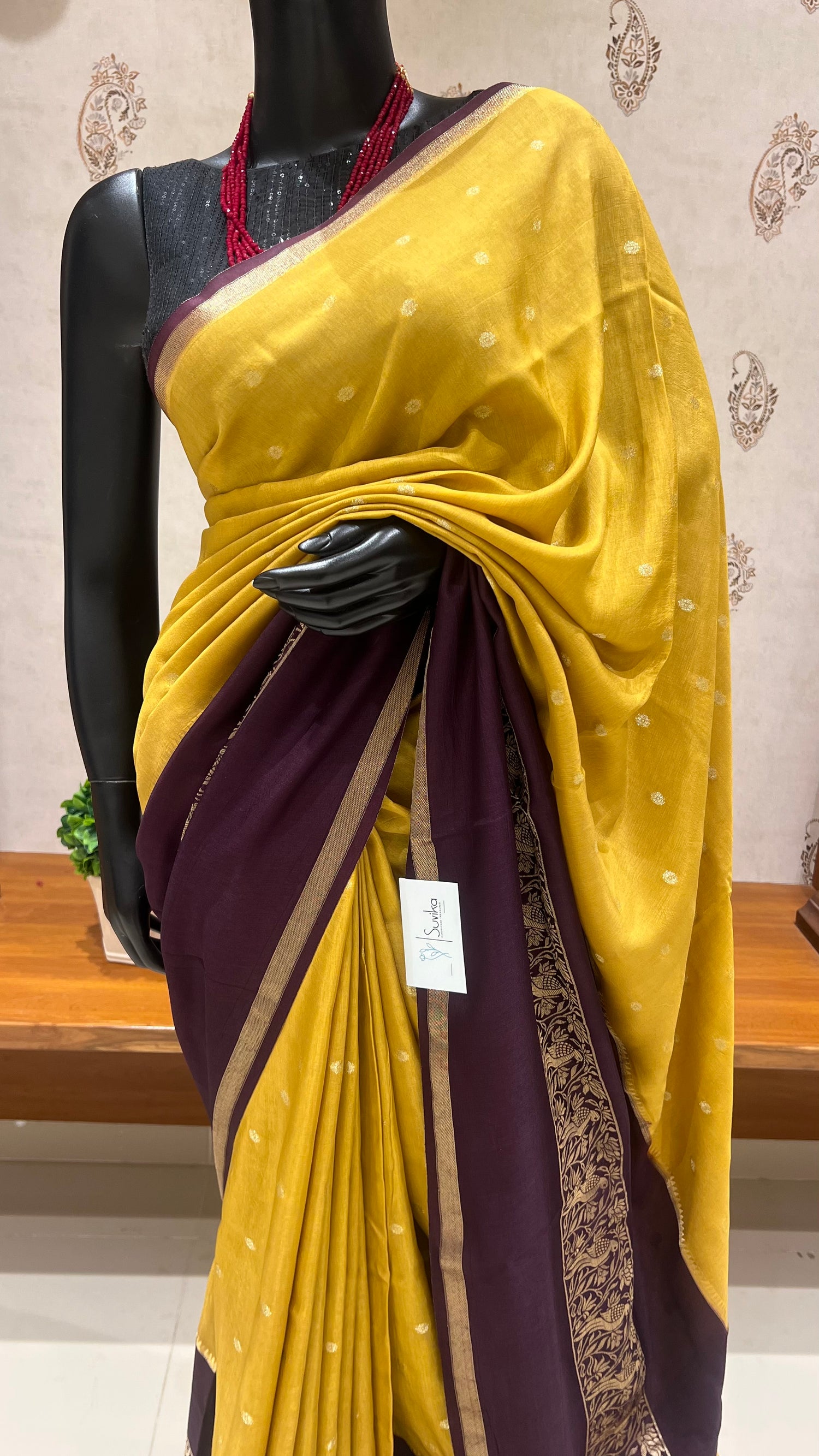 SUV4040-MUSTARD WITH COFFEEBROWN