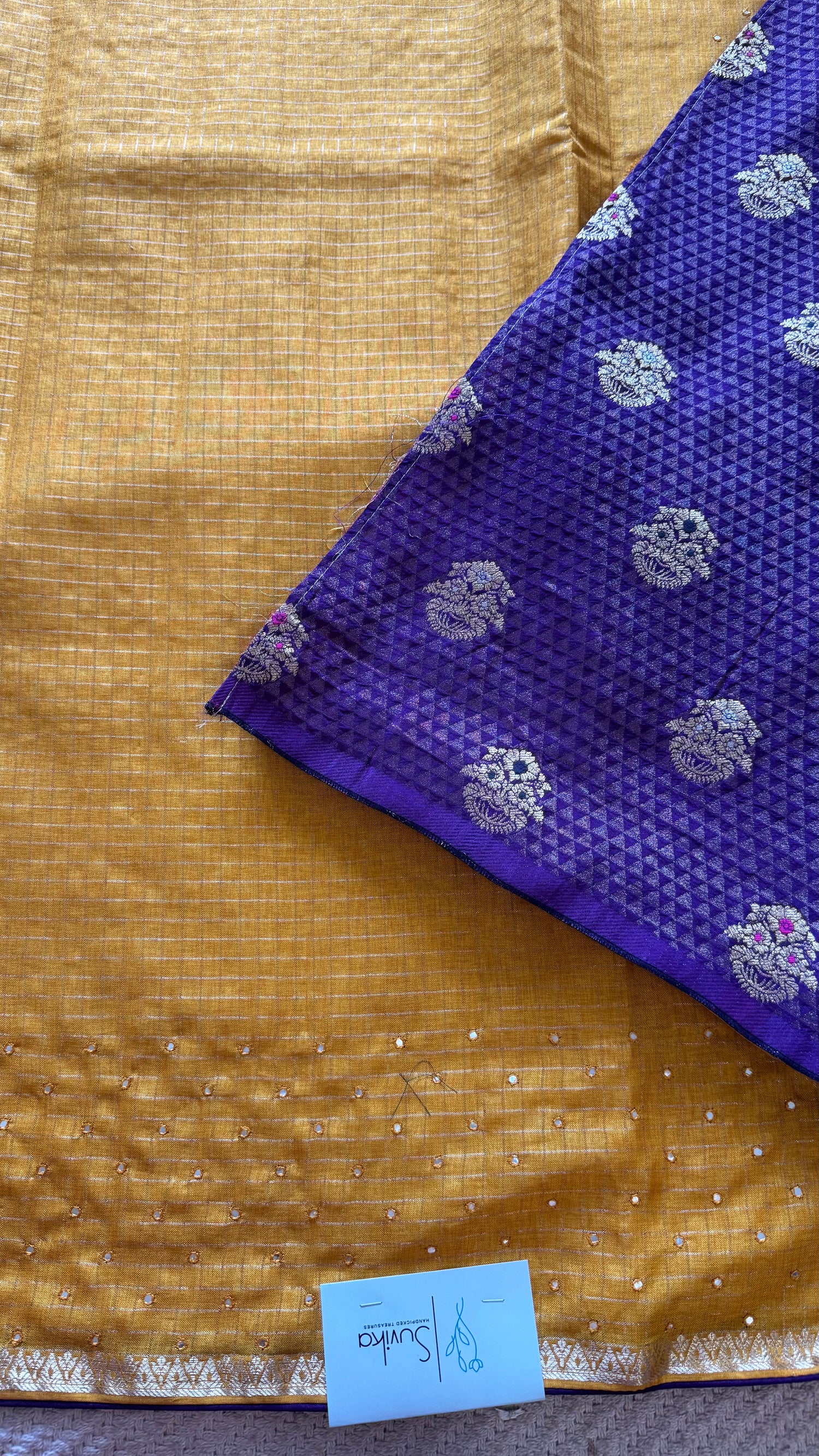 TUSSER SAREE SUV5424-YELLOW