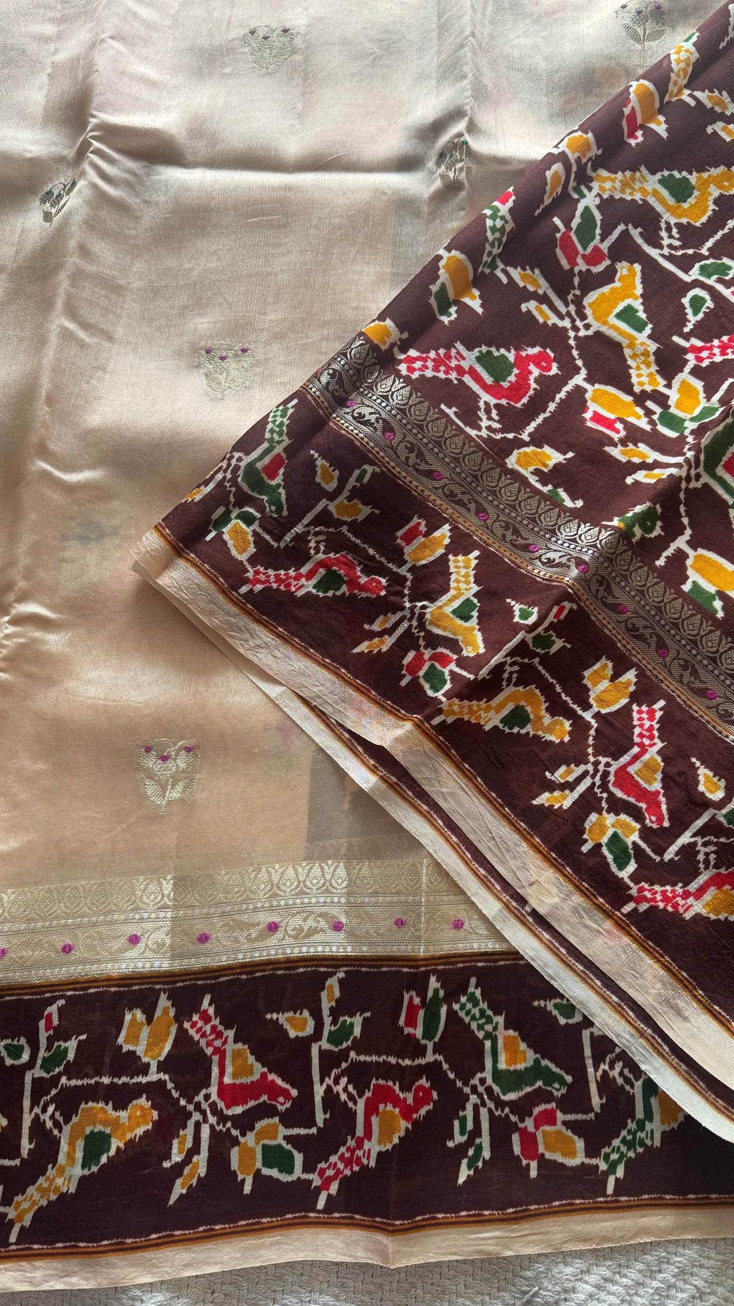 SEMI MANGO SILK SAREE SUV5585-PEACH