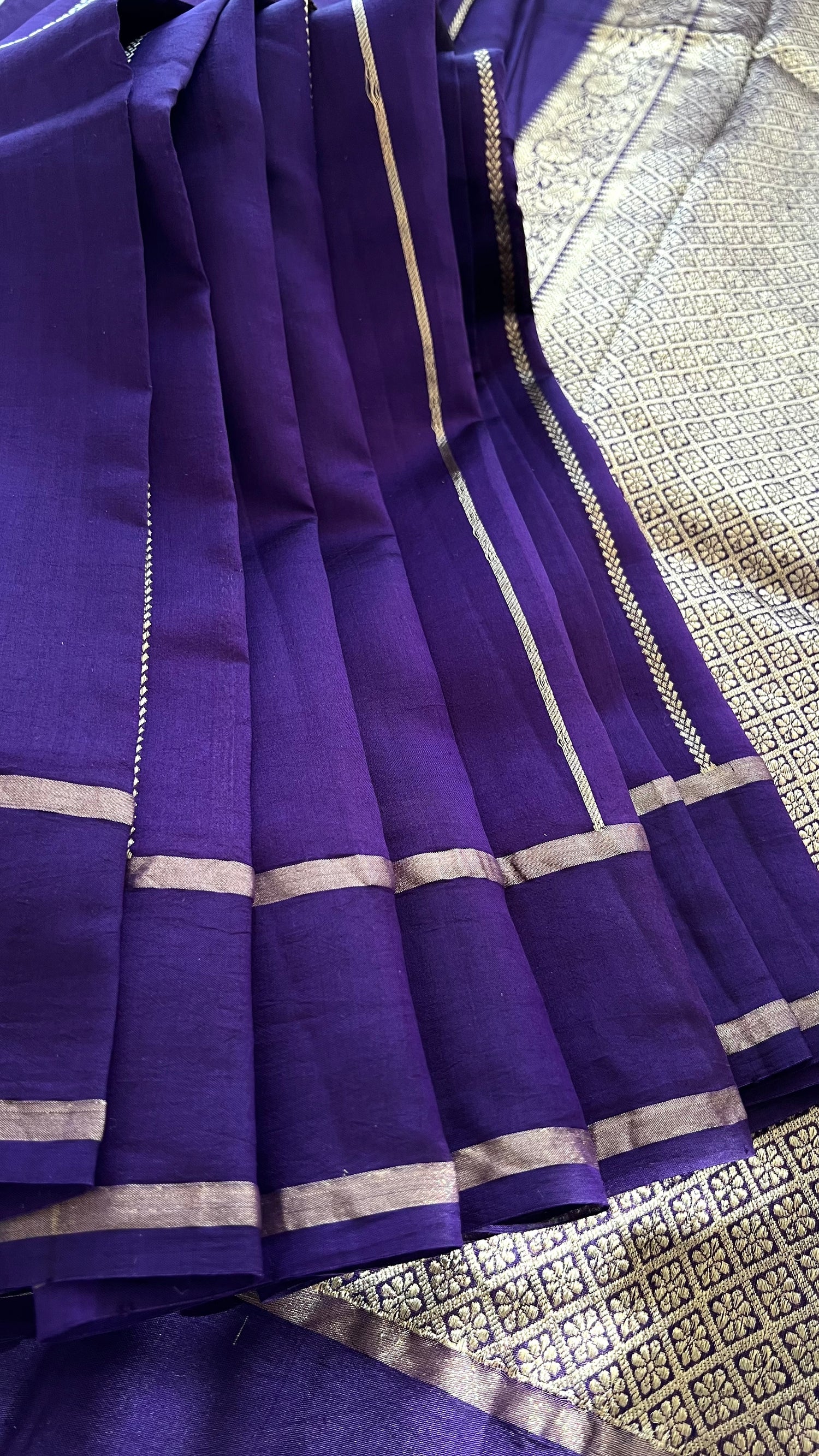 PSUV243-PURPLE PURE MANGO SILK SAREE