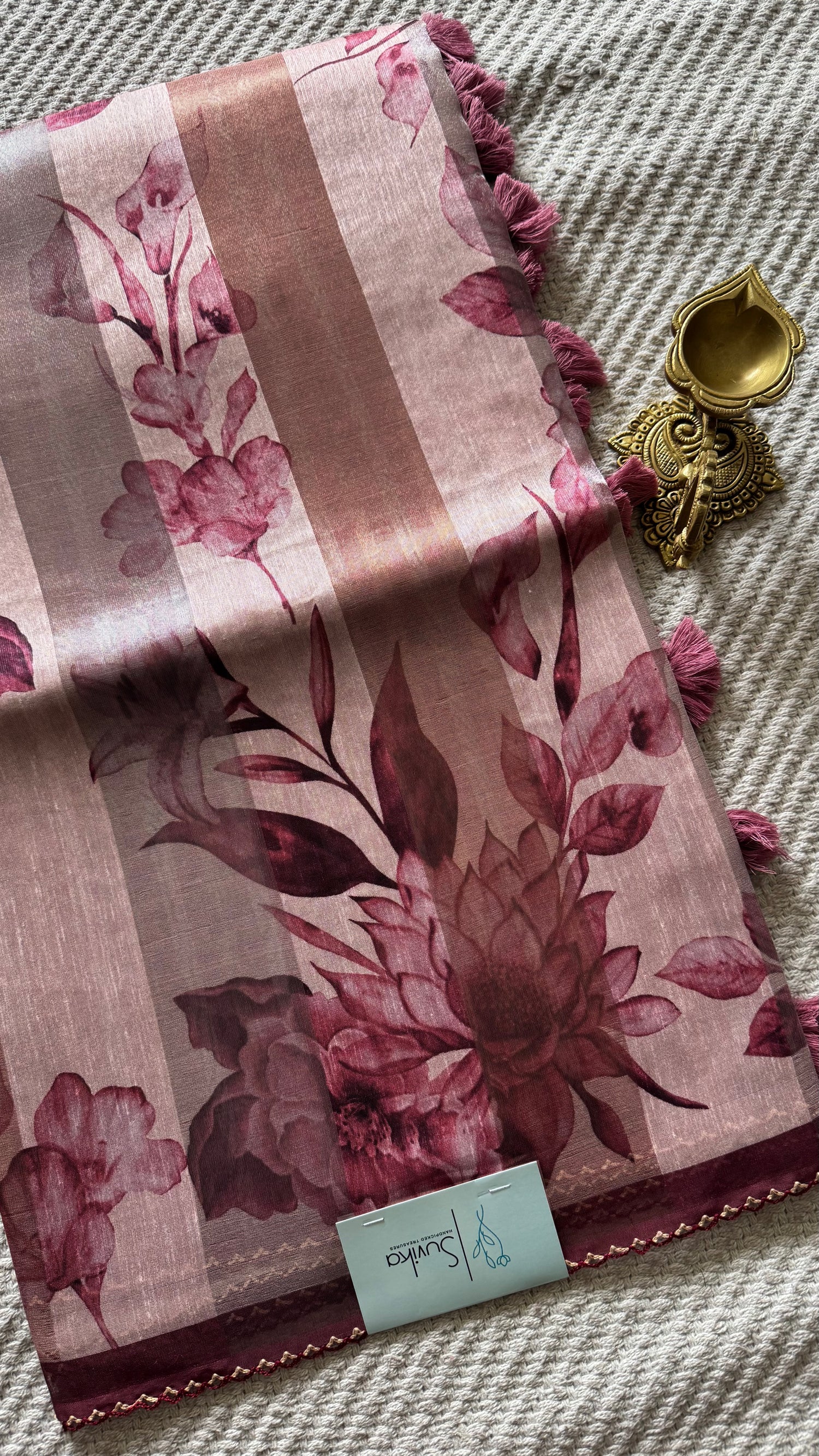 ORGANZA SAREE SUV5513-PEACH