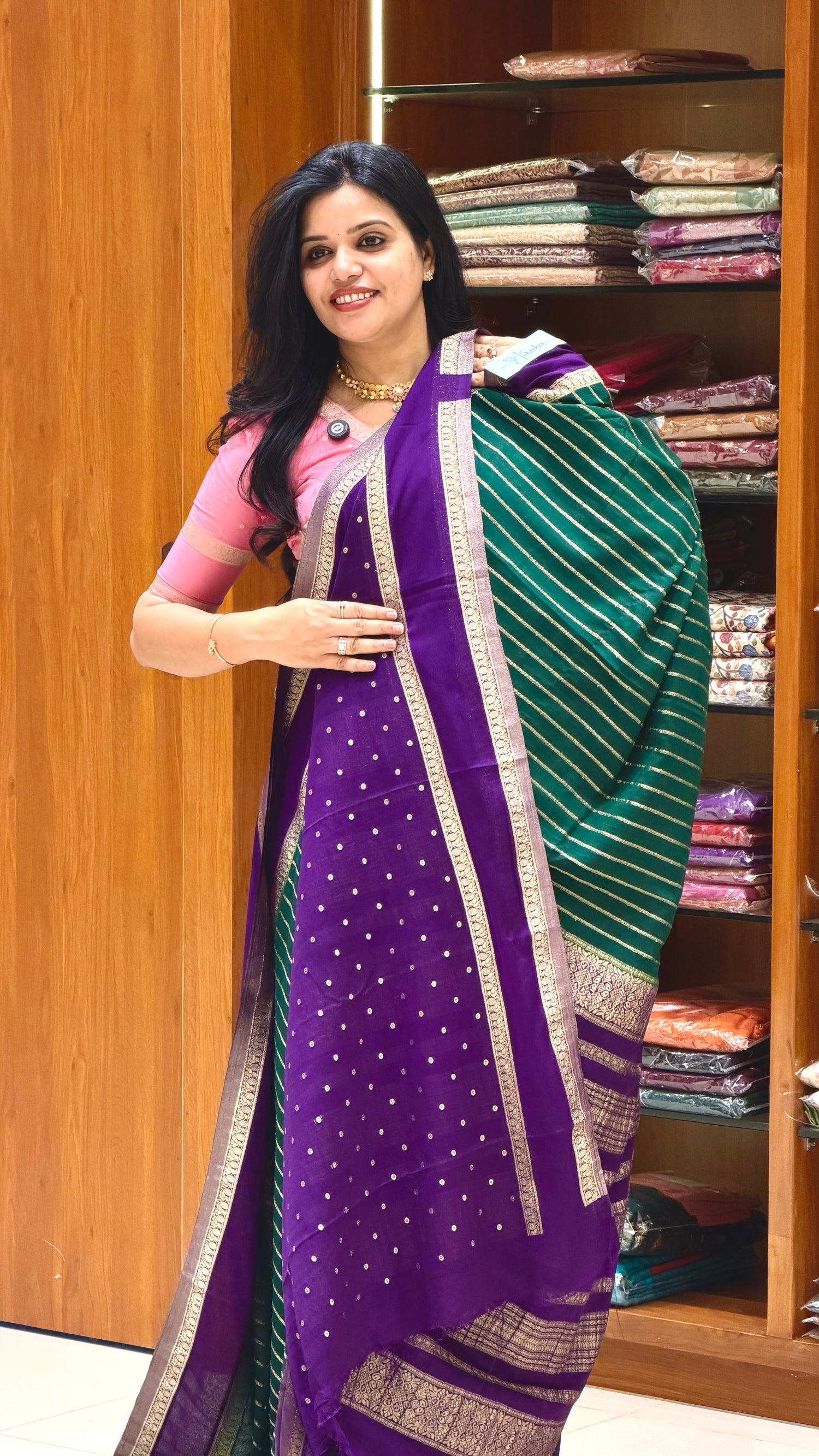 SUV3947-BOTTLEGREEN WITH PURPLE
