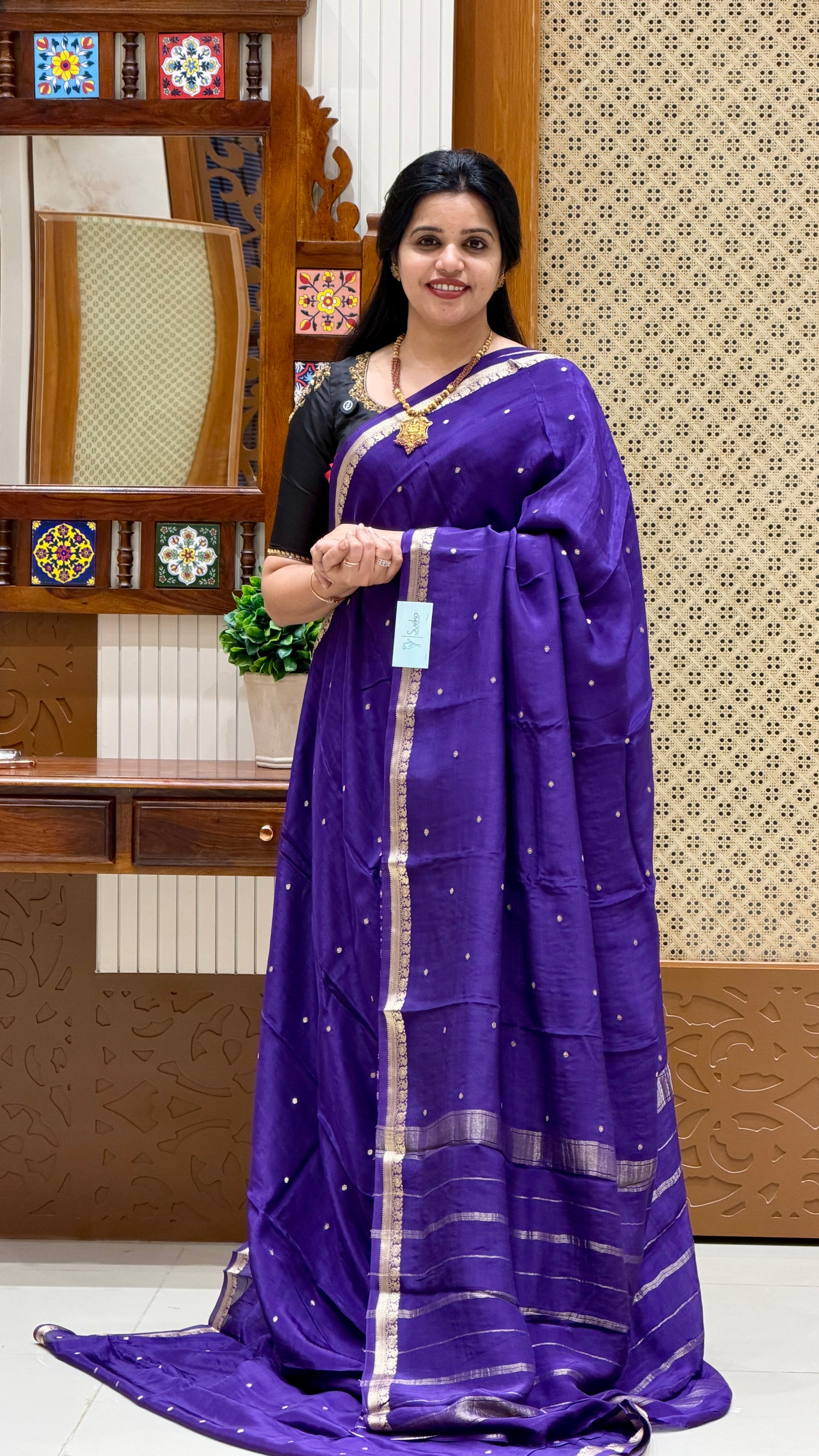 PREMIUM MYSORE SILK SAREE SUV5279-BLUE